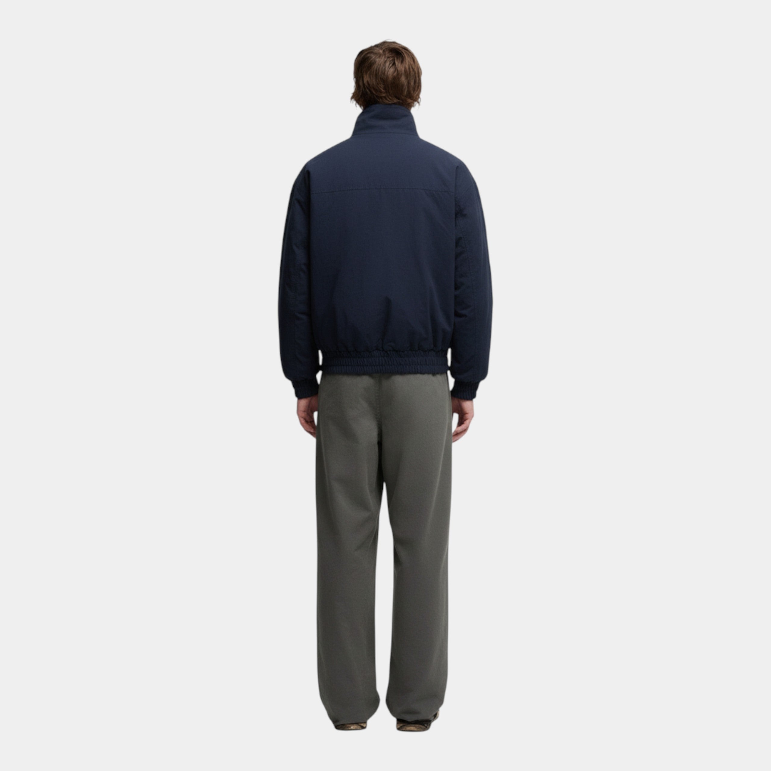 ASPESI - Aspesi Bomber in tela drywax - Blu scuro/4 - Hubert Humangoods