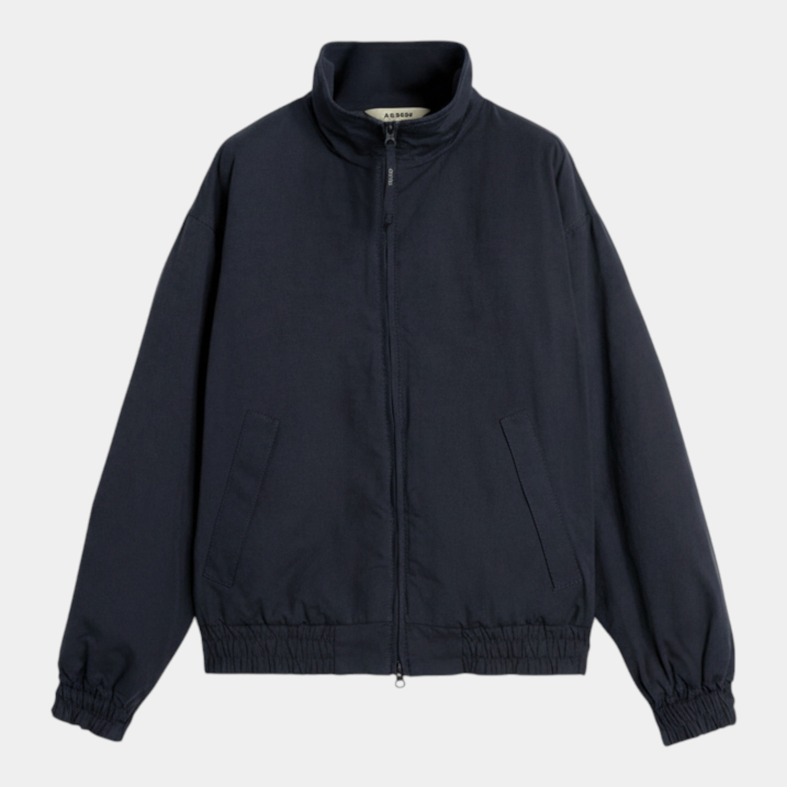 ASPESI - Aspesi Bomber in tela drywax - Blu scuro/1 - Hubert Humangoods