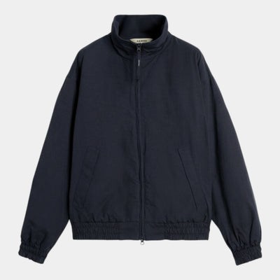 Aspesi Bomber in tela drywax - Blu scuro