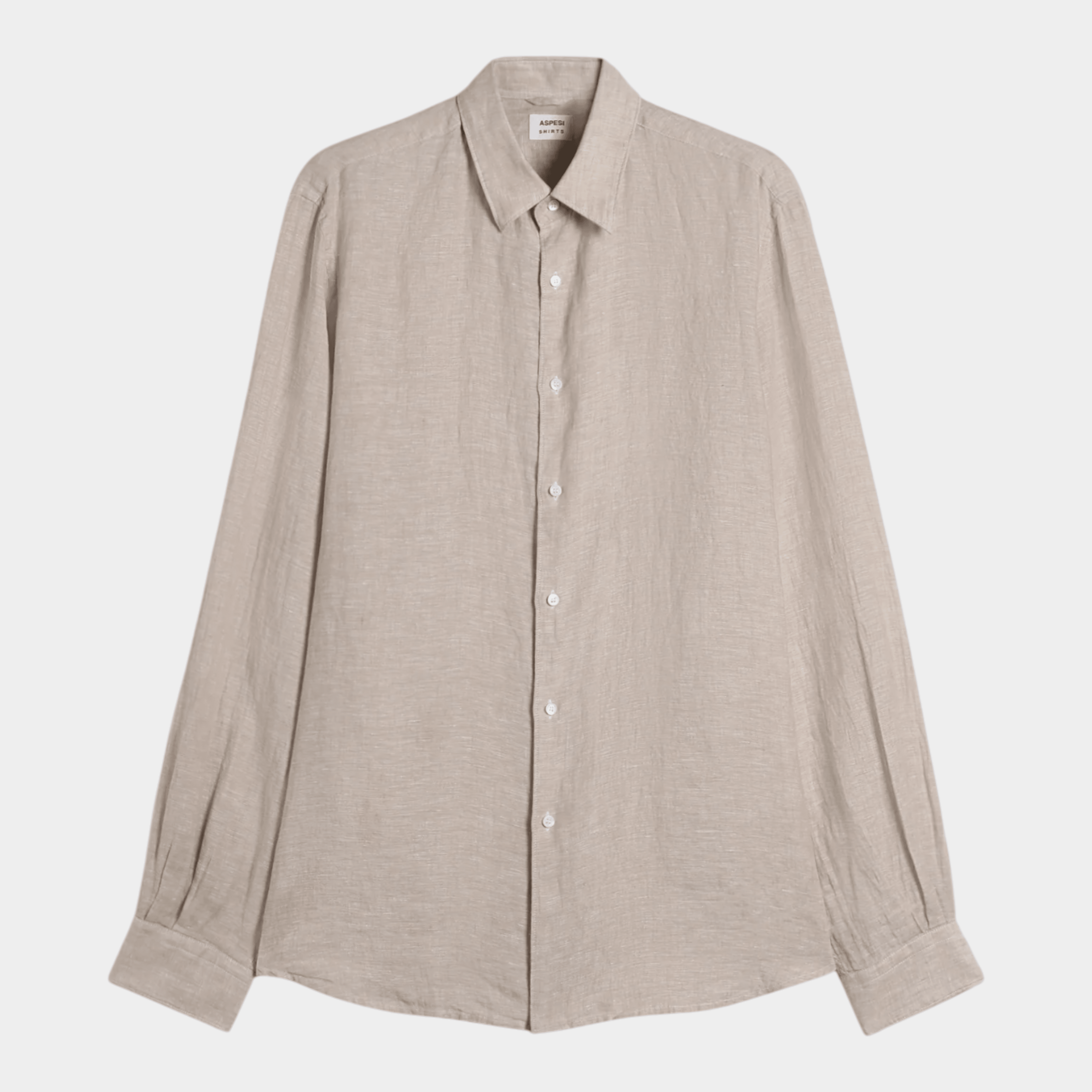 ASPESI - Aspesi Camicia Comma in lino delave - Beige/1 - Hubert Humangoods