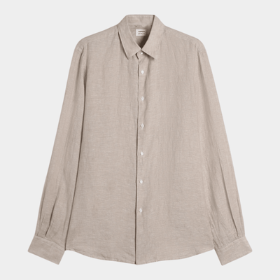 Aspesi Camicia Comma in lino delave - Beige