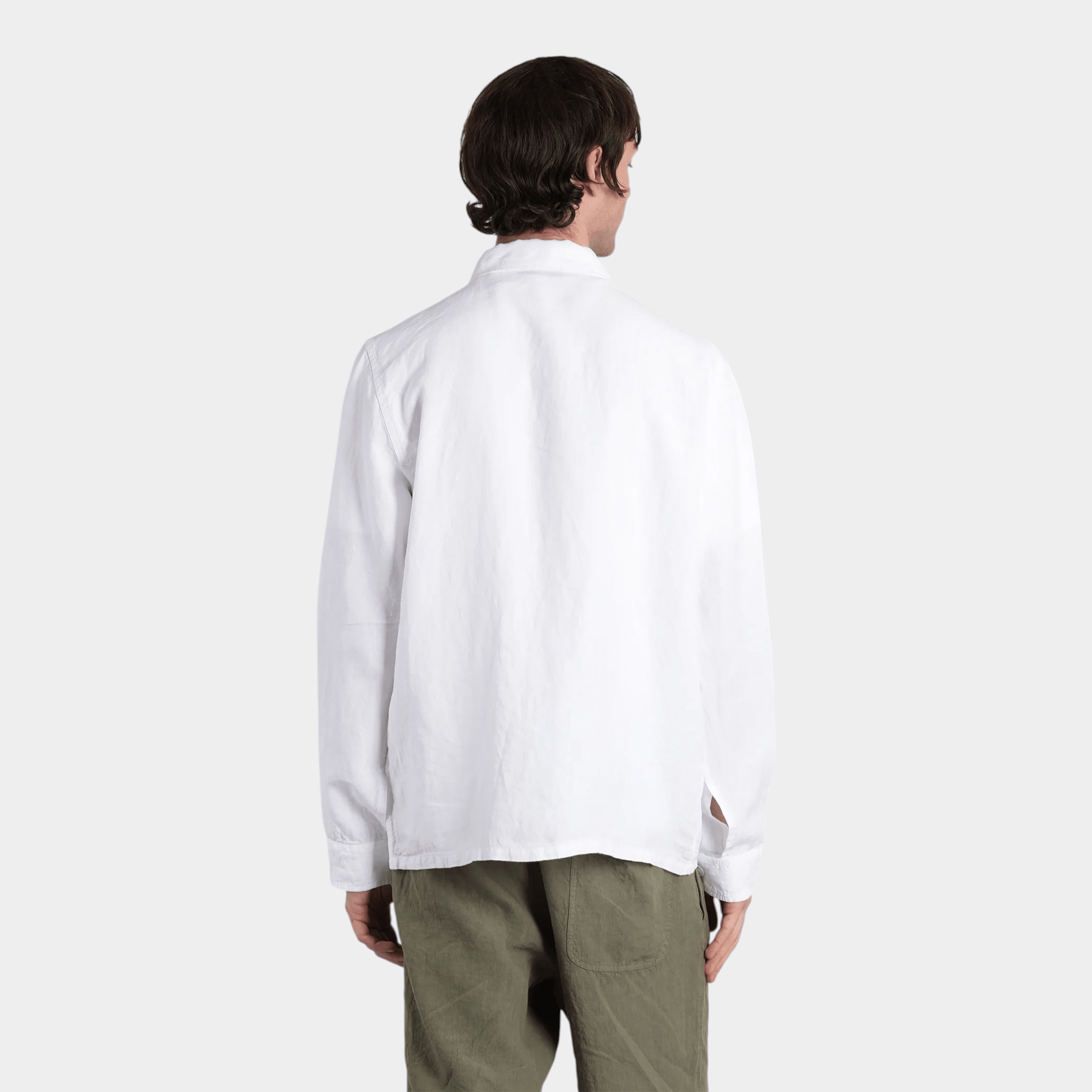 ASPESI - Aspesi Camicia in lino con tasconi Ri - Capa - Bianco/3 - Hubert Humangoods