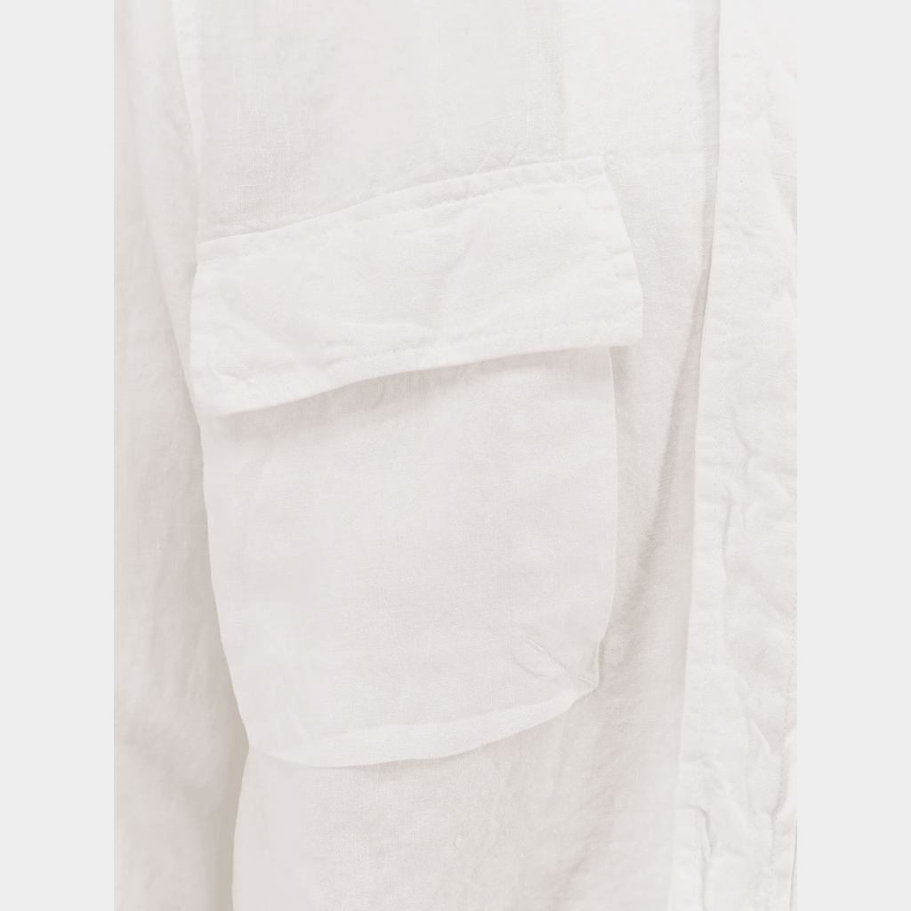 ASPESI - Aspesi Camicia in lino con tasconi Ri - Capa - Bianco/5 - Hubert Humangoods