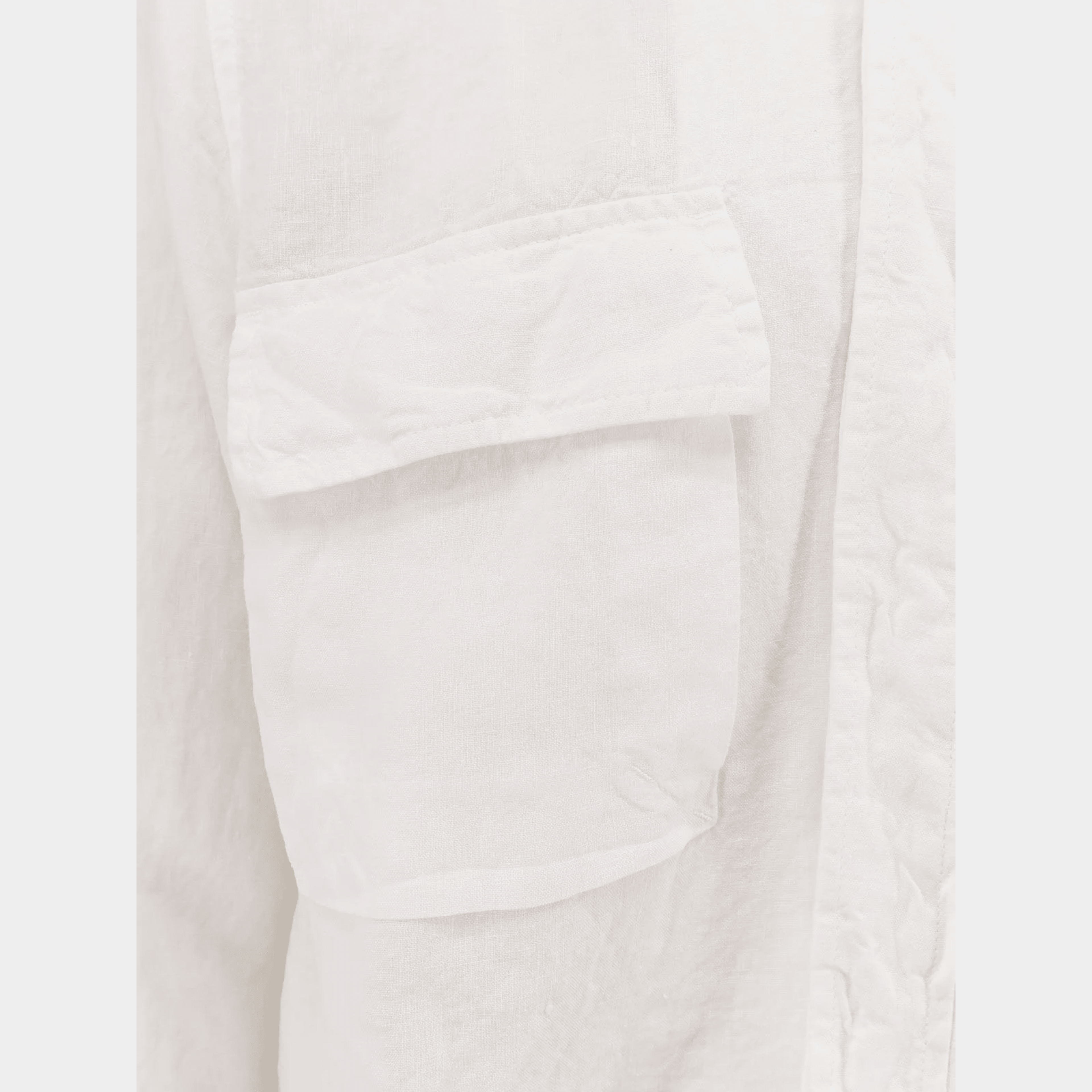 ASPESI - Aspesi Camicia in lino con tasconi Ri - Capa - Bianco/5 - Hubert Humangoods