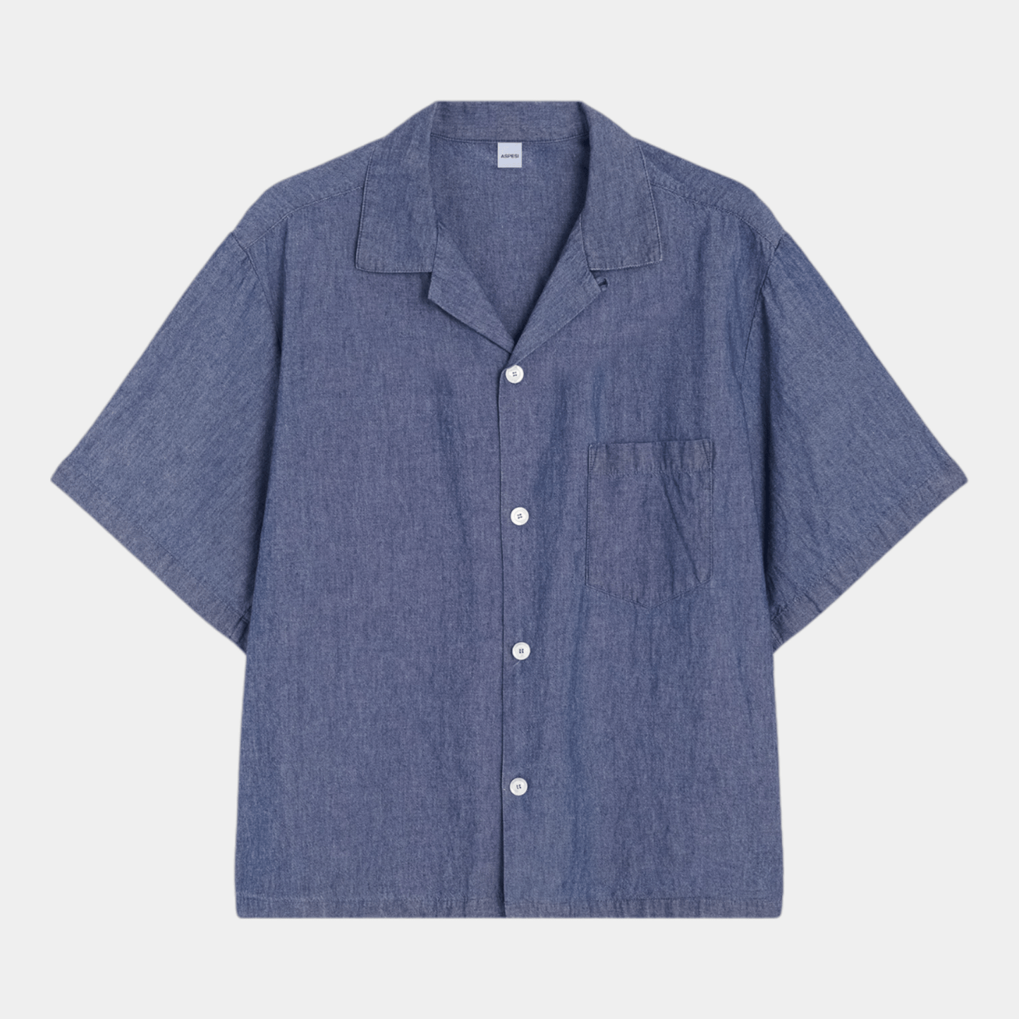 ASPESI Aspesi Camicia Jarvis mezza manica - Denim - Hubert Humangoods