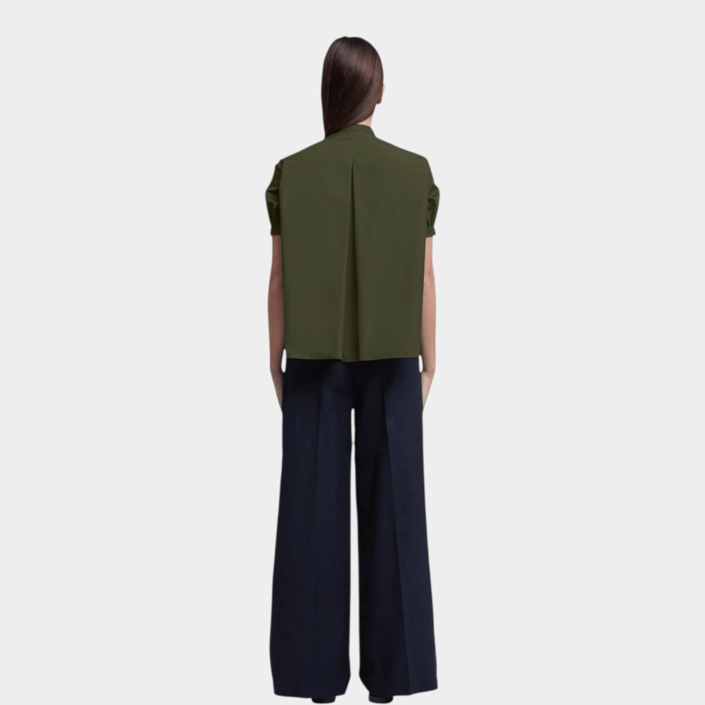 ASPESI - Aspesi Camicia manica corta in puro cotone - Verde militare/3 - Hubert Humangoods