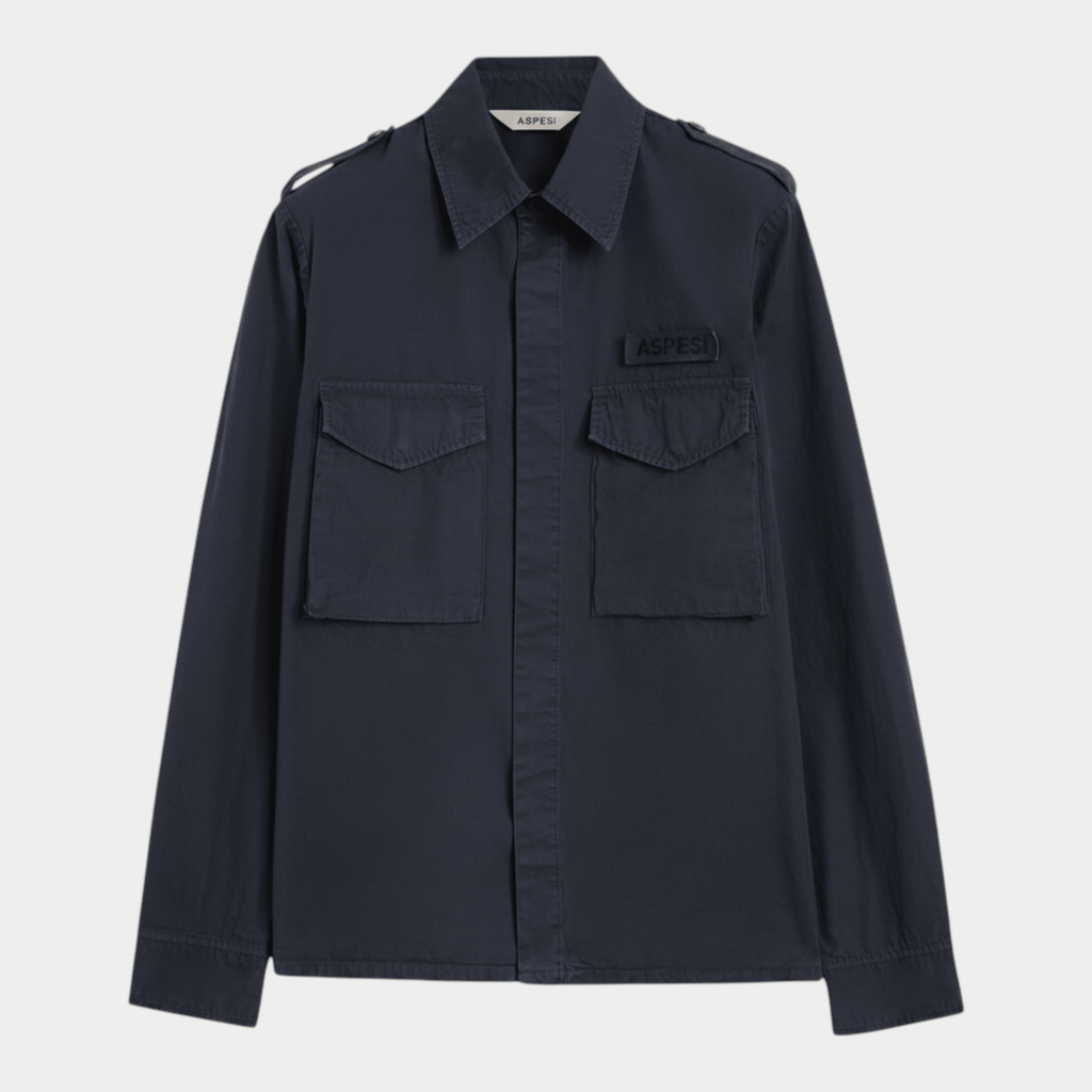 ASPESI - Aspesi Camicia Militare in cotone - Blu/1 - Hubert Humangoods