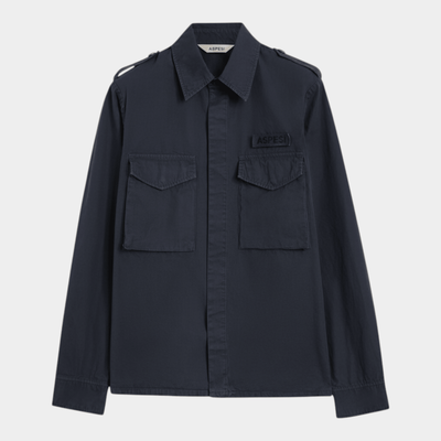 Aspesi Camicia Militare in cotone - Blu