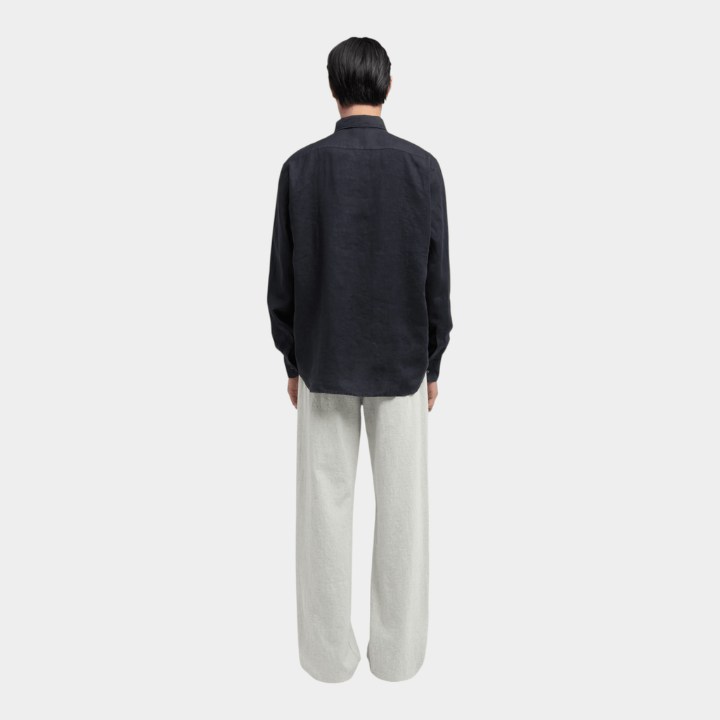 ASPESI - Aspesi Camicia Sedici in lino con taschino - BLu/3 - Hubert Humangoods