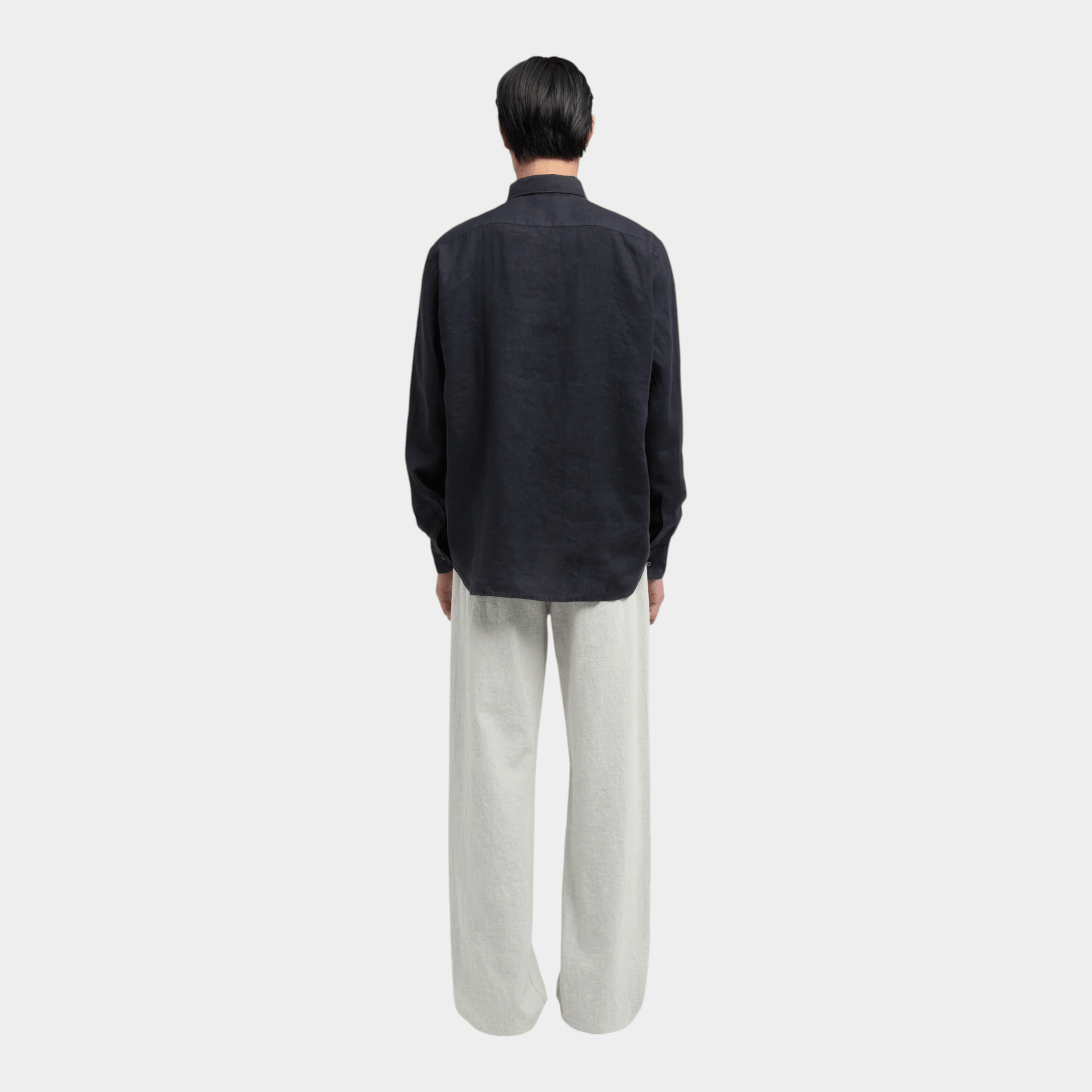 ASPESI - Aspesi Camicia Sedici in lino con taschino - BLu/3 - Hubert Humangoods