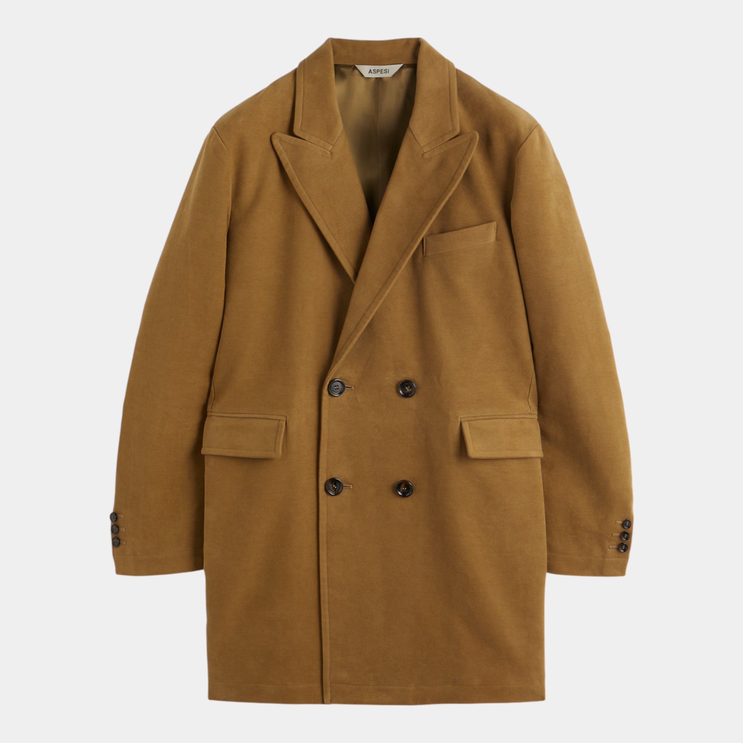 ASPESI - Aspesi Cappotto doppiopetto Camel in fustagno - Cammello/1 - Hubert Humangoods