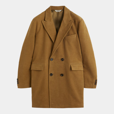 Aspesi Cappotto doppiopetto Camel in fustagno - Cammello