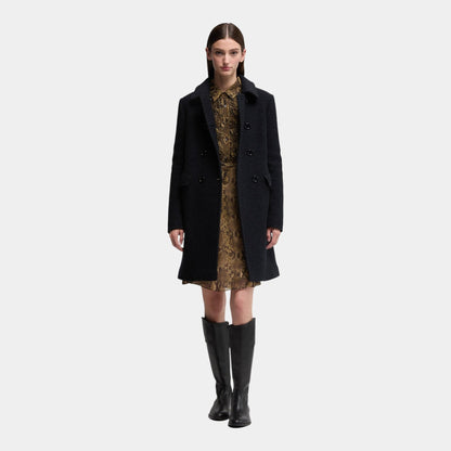 ASPESI Aspesi Cappotto doppiopetto in lana cotta - Blu - Hubert Humangoods