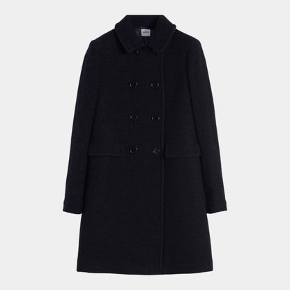 ASPESI Aspesi Cappotto doppiopetto in lana cotta - Blu - Hubert Humangoods
