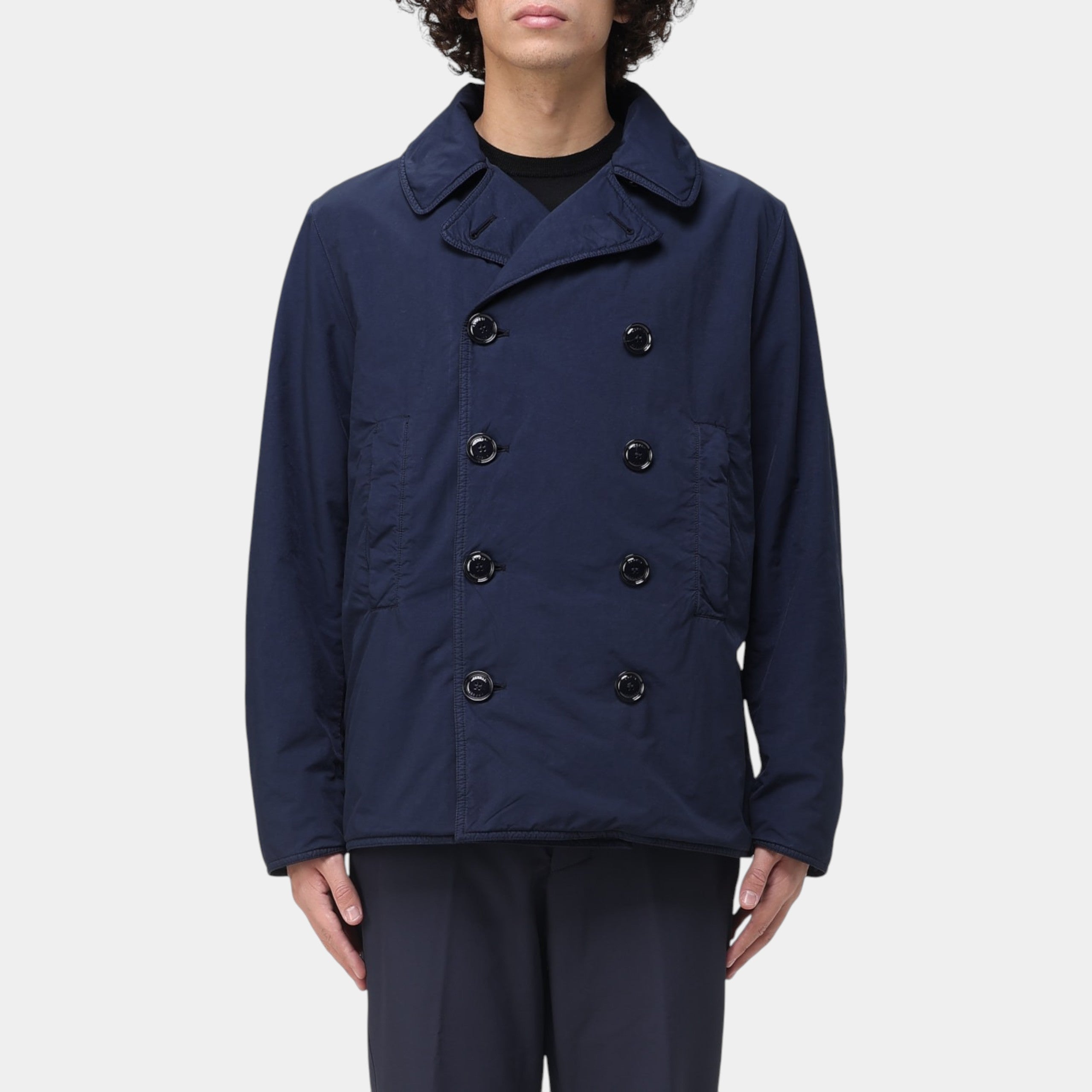ASPESI - Aspesi Giacca doppiopetto Hopper in nylon - Blu/2 - Hubert Humangoods