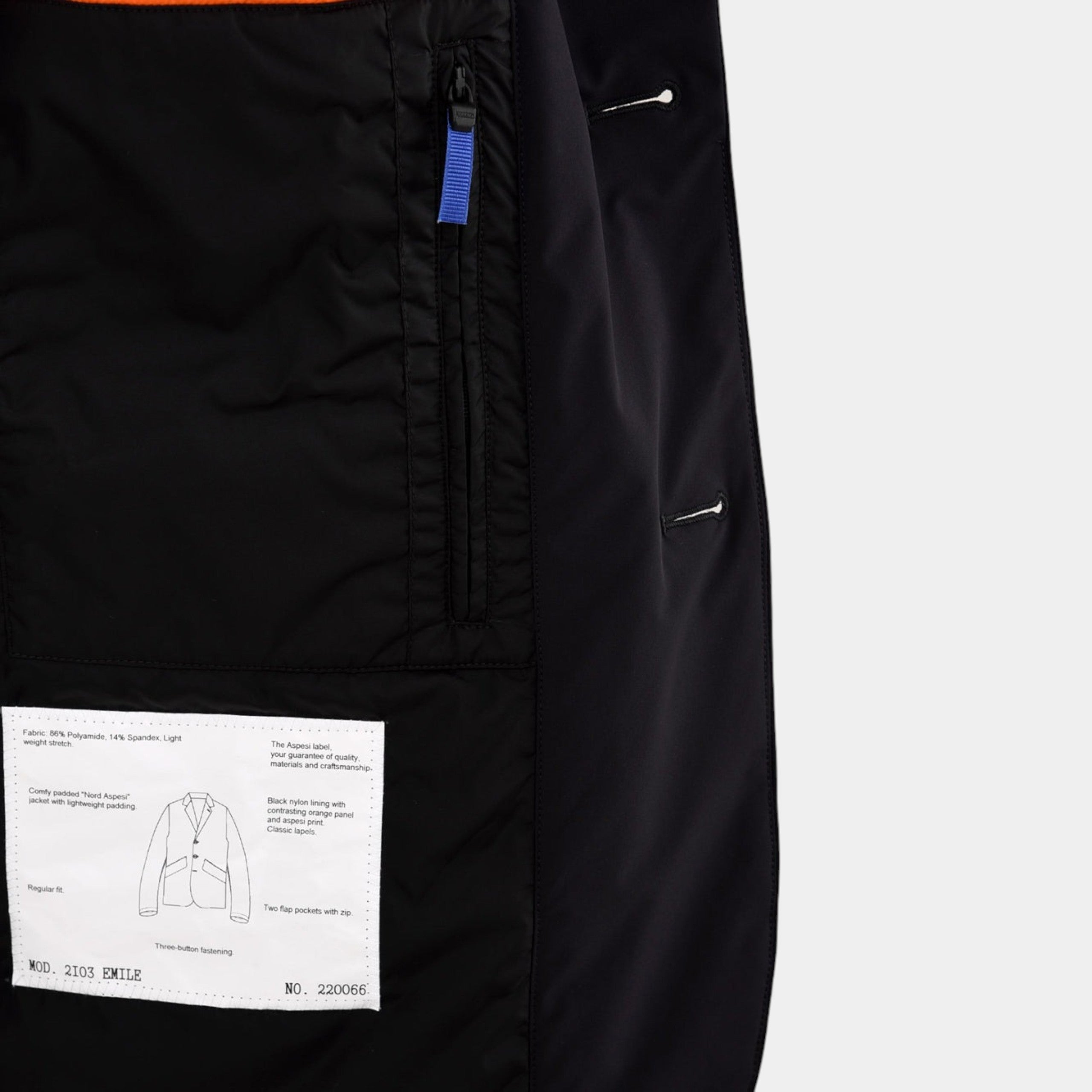 ASPESI - Aspesi Giacca Emile in nylon imbottita - Blu/2 - Hubert Humangoods
