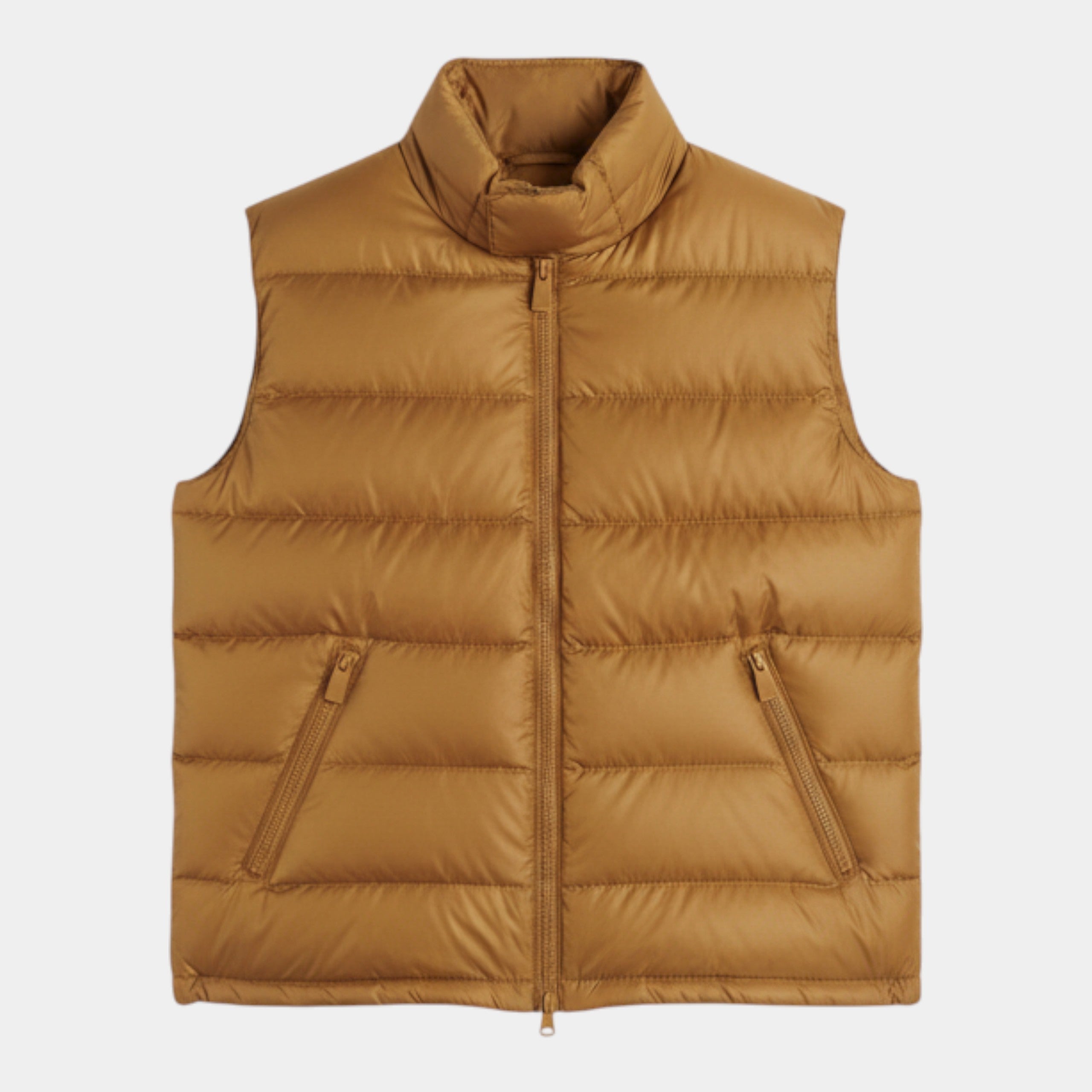 ASPESI - Aspesi Gilet New Minnie in piuma - Cognac/1 - Hubert Humangoods