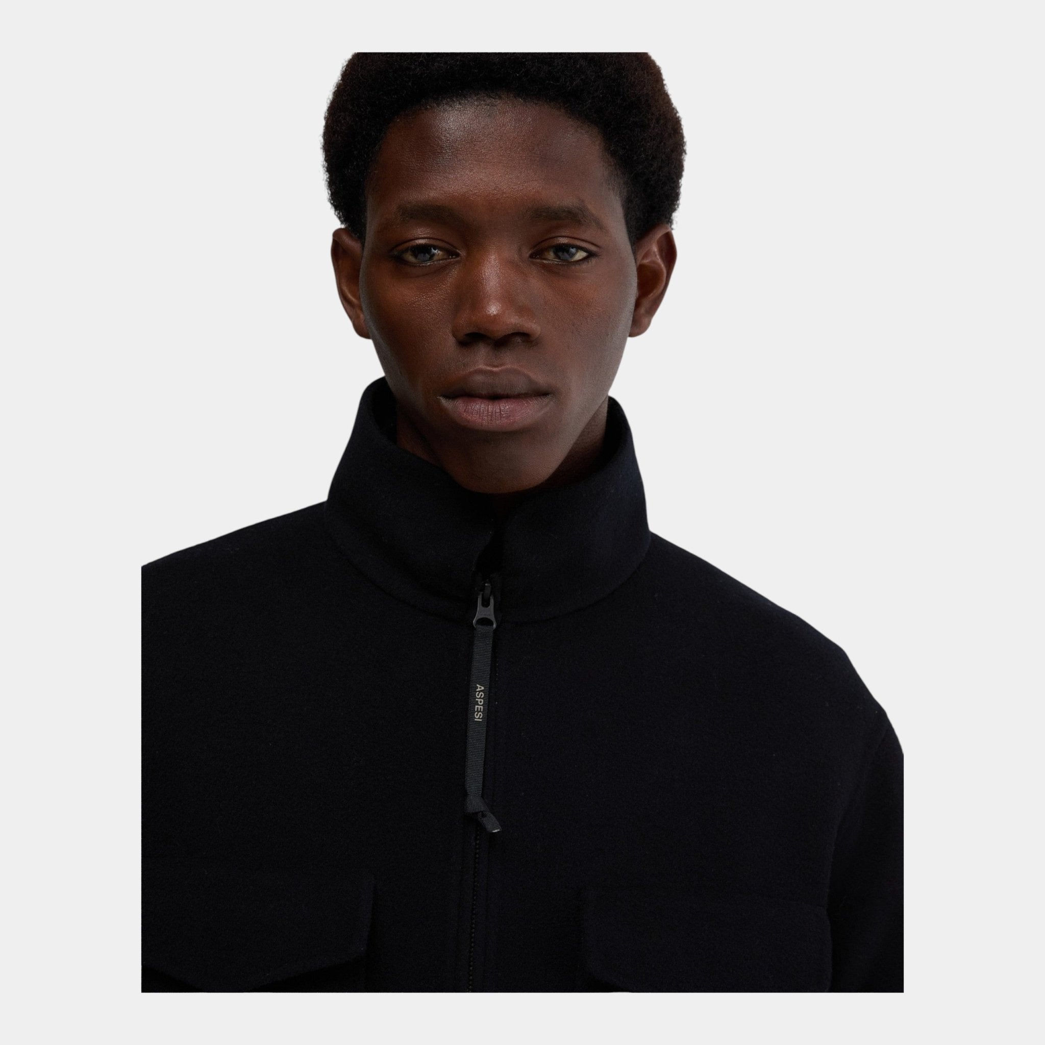 ASPESI Aspesi Giubbotto Nelson in double di lana - Blu - Hubert Humangoods