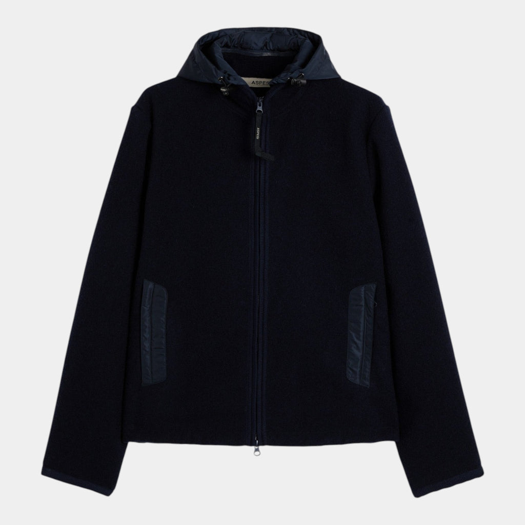 ASPESI Aspesi Giubbotto Werner in lana - Blu - Hubert Humangoods