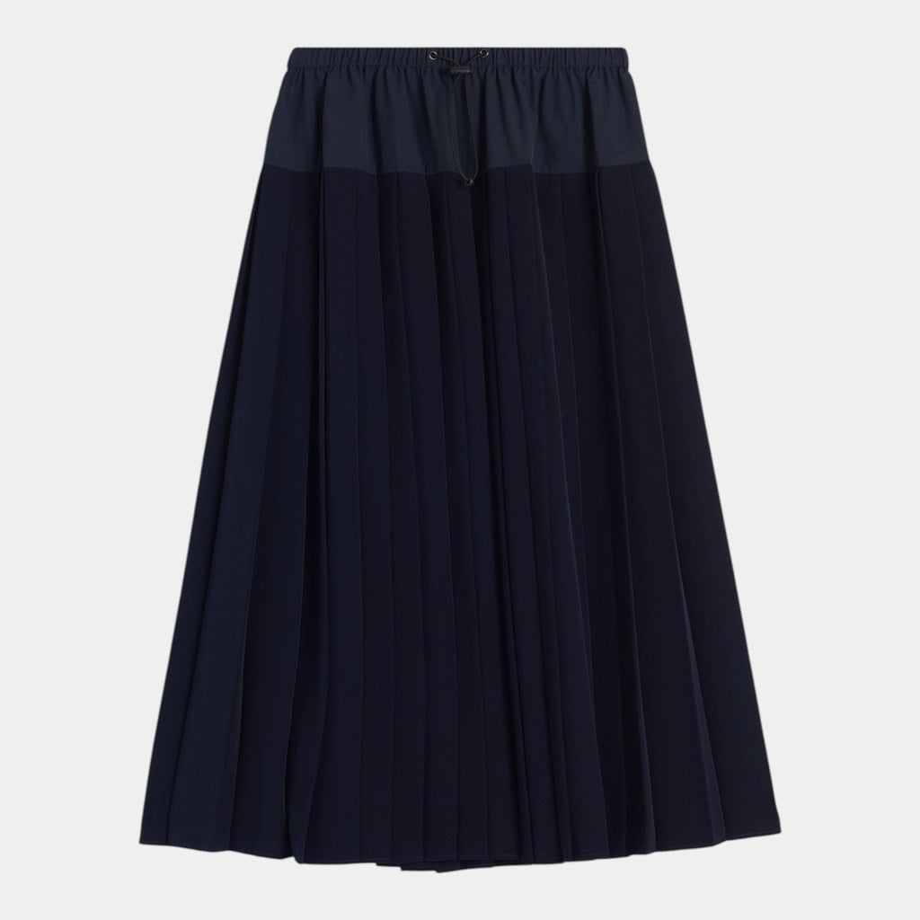ASPESI Aspesi Gonna longuette in raso a pieghe - Blu - Hubert Humangoods