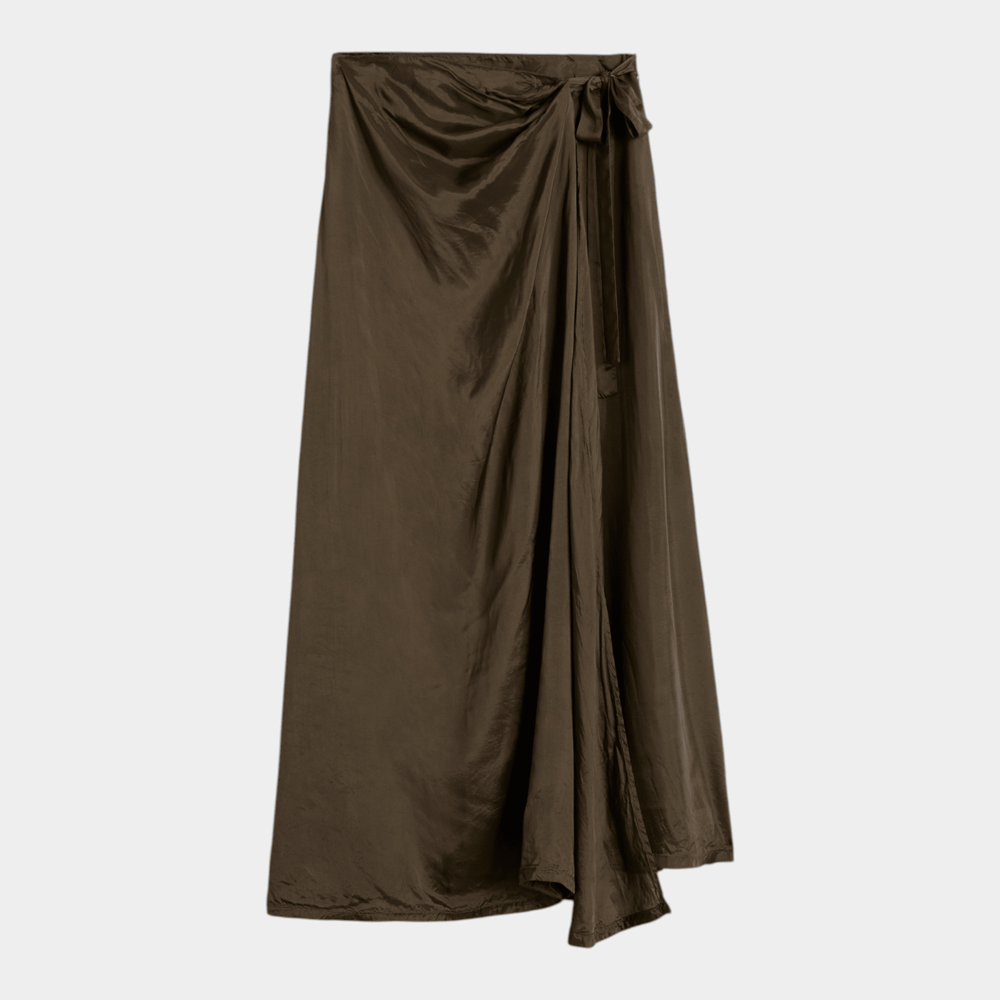 ASPESI - Aspesi Gonna portafoglio in twill di viscosa - Verde militare/1 - Hubert Humangoods