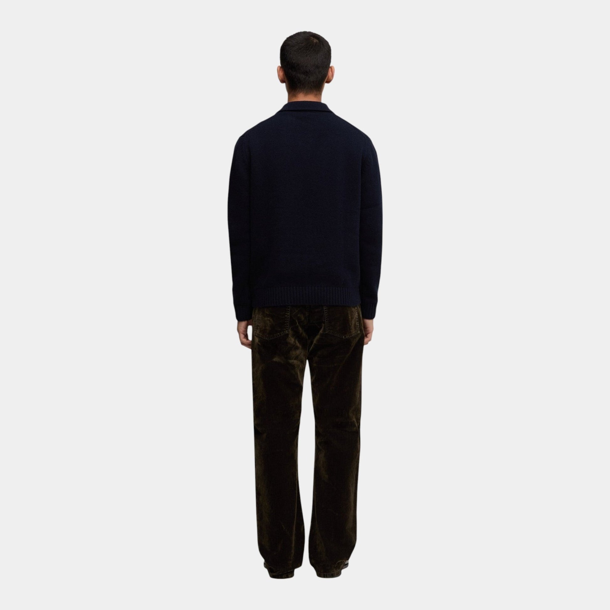 ASPESI Aspesi Maglia con collo in lana - Blu - Hubert Humangoods