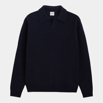 Aspesi Maglia con collo in lana - Blu