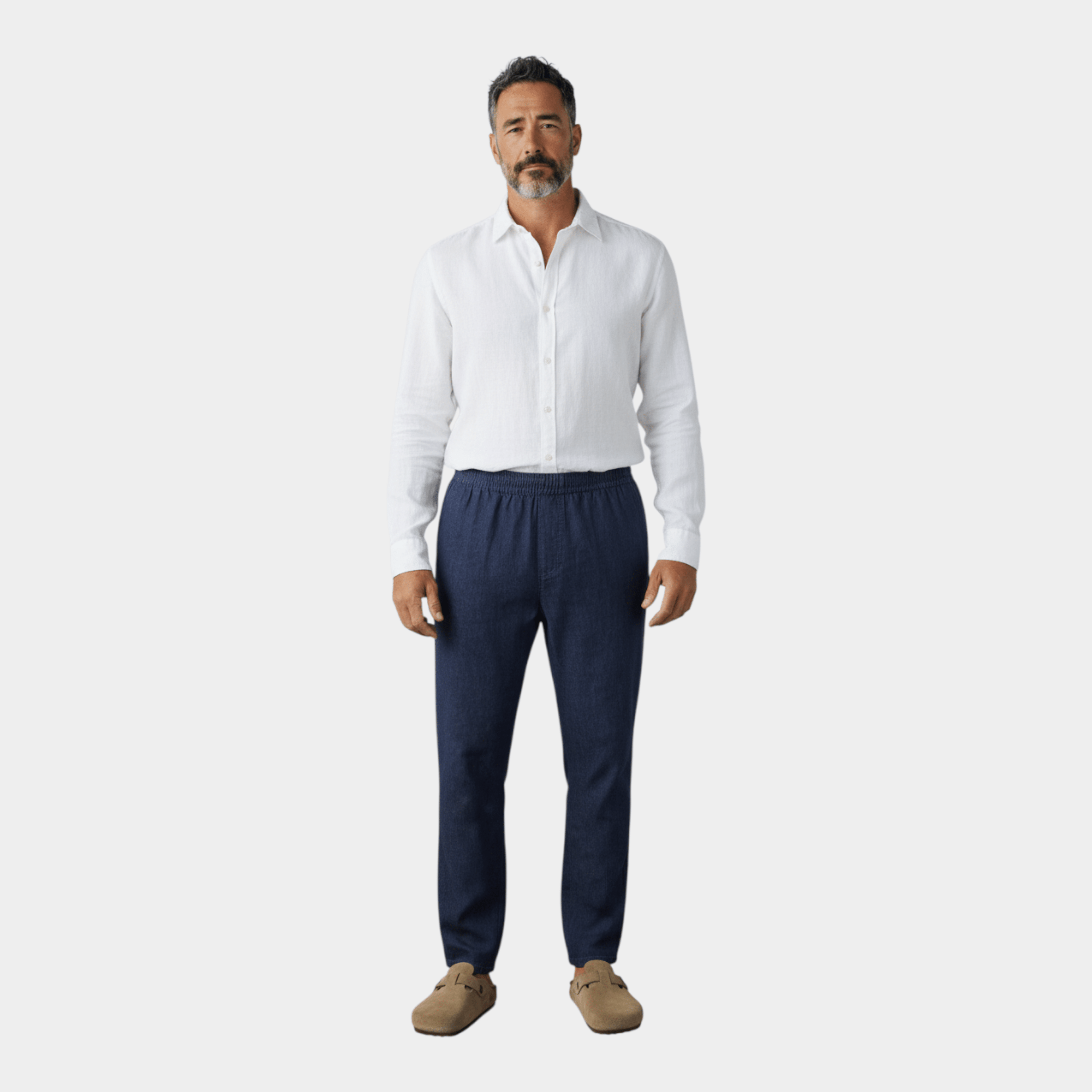 ASPESI - Aspesi Pantaloni Ventura in denim leggero - Blu scuro/2 - Hubert Humangoods