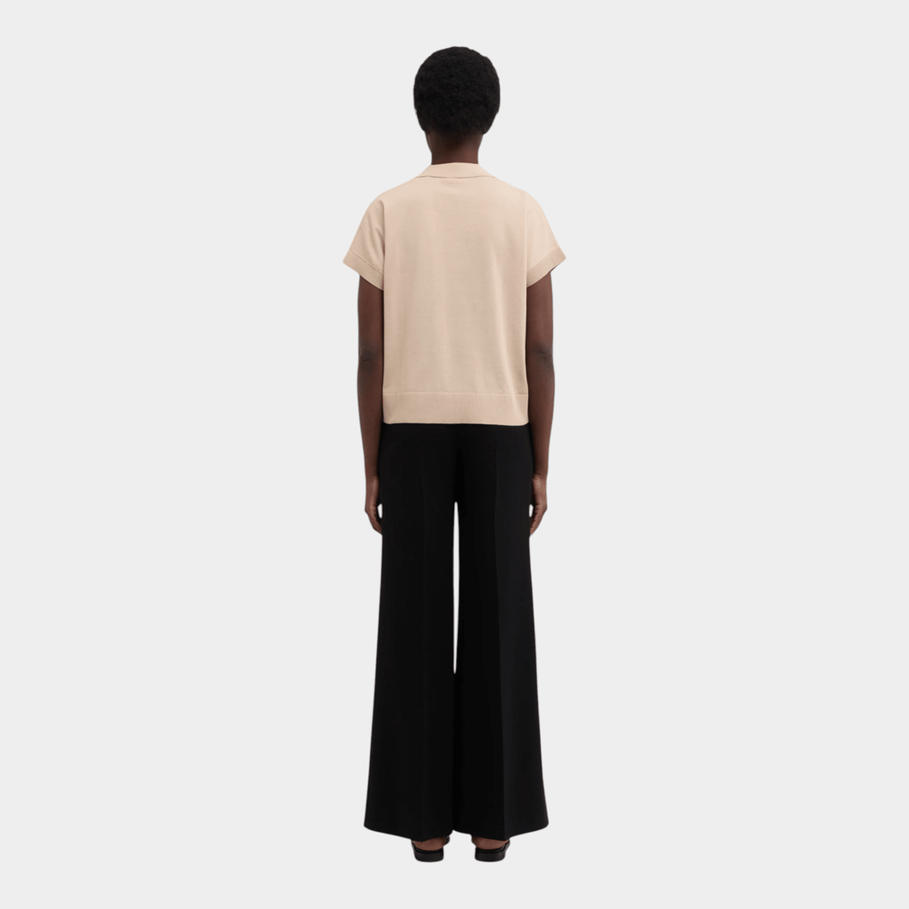 ASPESI - Aspesi Polo scollo V in puro cotone - Sabbia/3 - Hubert Humangoods