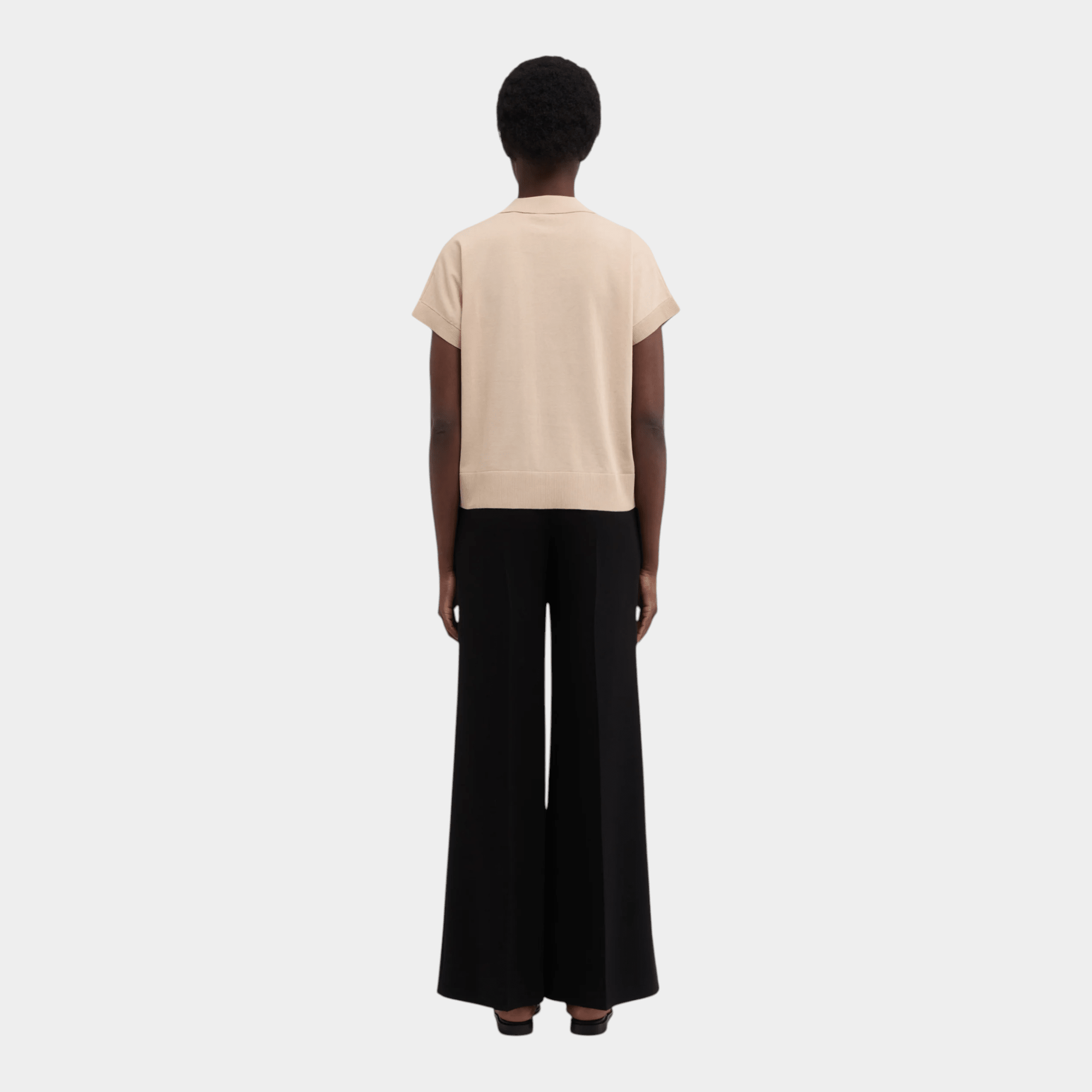 ASPESI - Aspesi Polo scollo V in puro cotone - Sabbia/3 - Hubert Humangoods