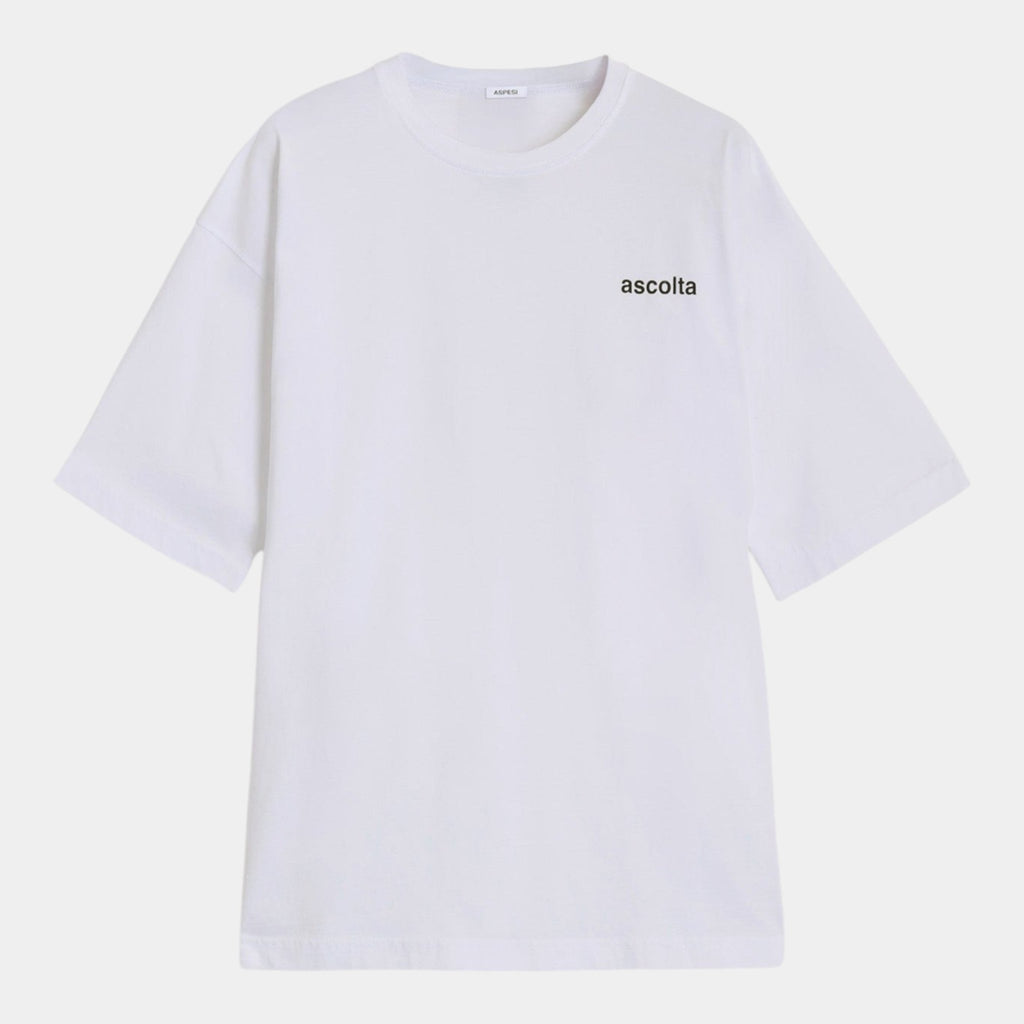 ASPESI Aspesi Tee shirt ascolta - Bianco - Hubert Humangoods