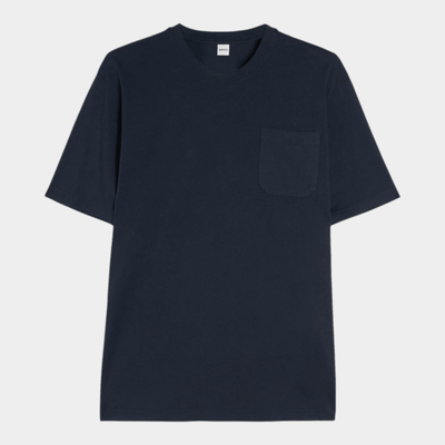Aspesi Tee shirt con taschino in jersey di cotone - Blu