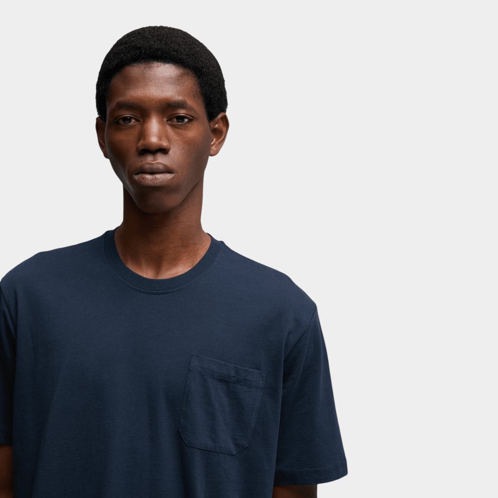 ASPESI - Aspesi Tee shirt con taschino in jersey di cotone - Blu/4 - Hubert Humangoods
