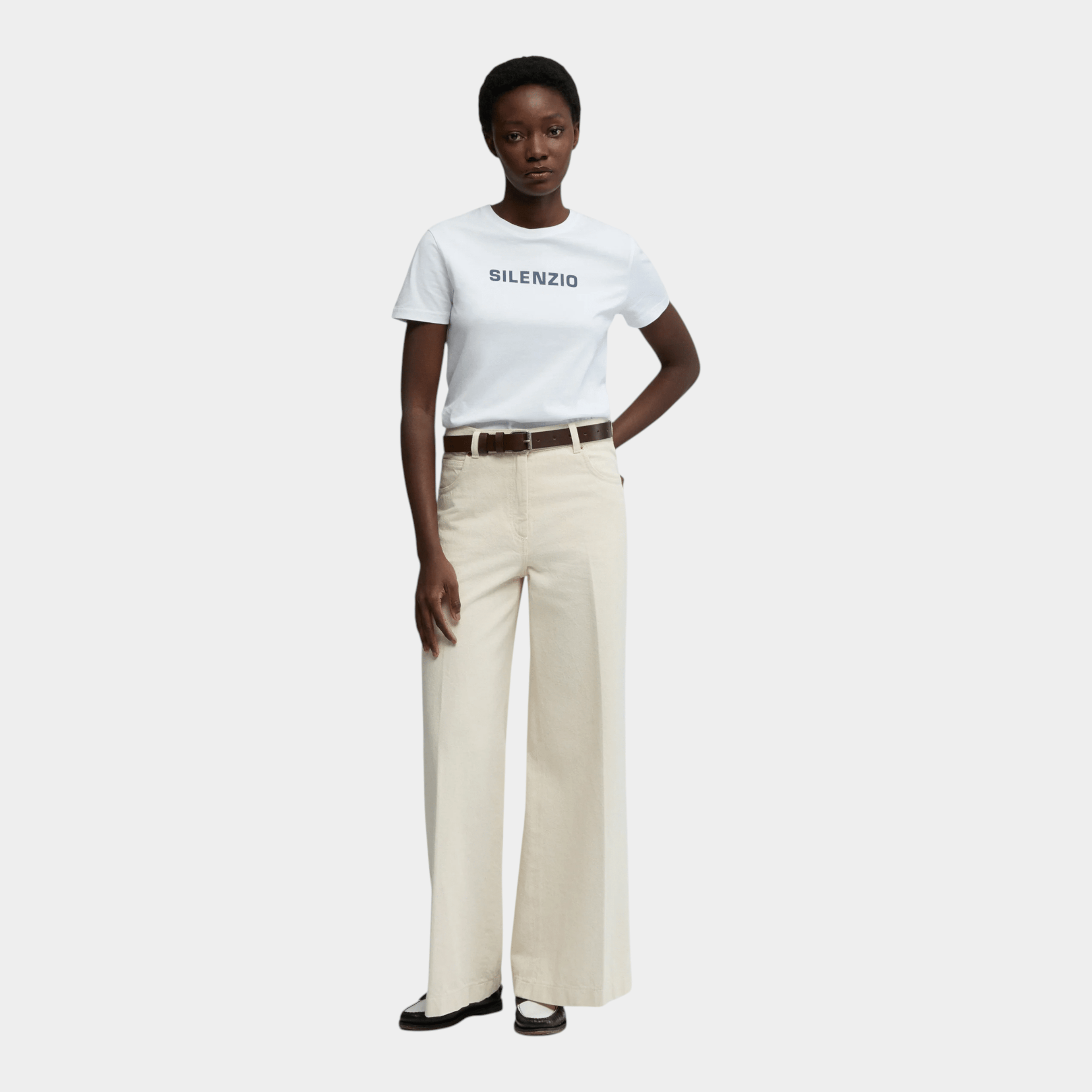 ASPESI - Aspesi Tee Shirt in jersey di cotone Silenzio - Bianco/2 - Hubert Humangoods