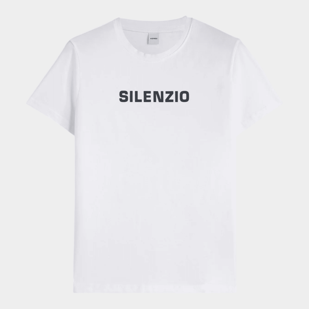ASPESI - Aspesi Tee Shirt in jersey di cotone Silenzio - Bianco/1 - Hubert Humangoods