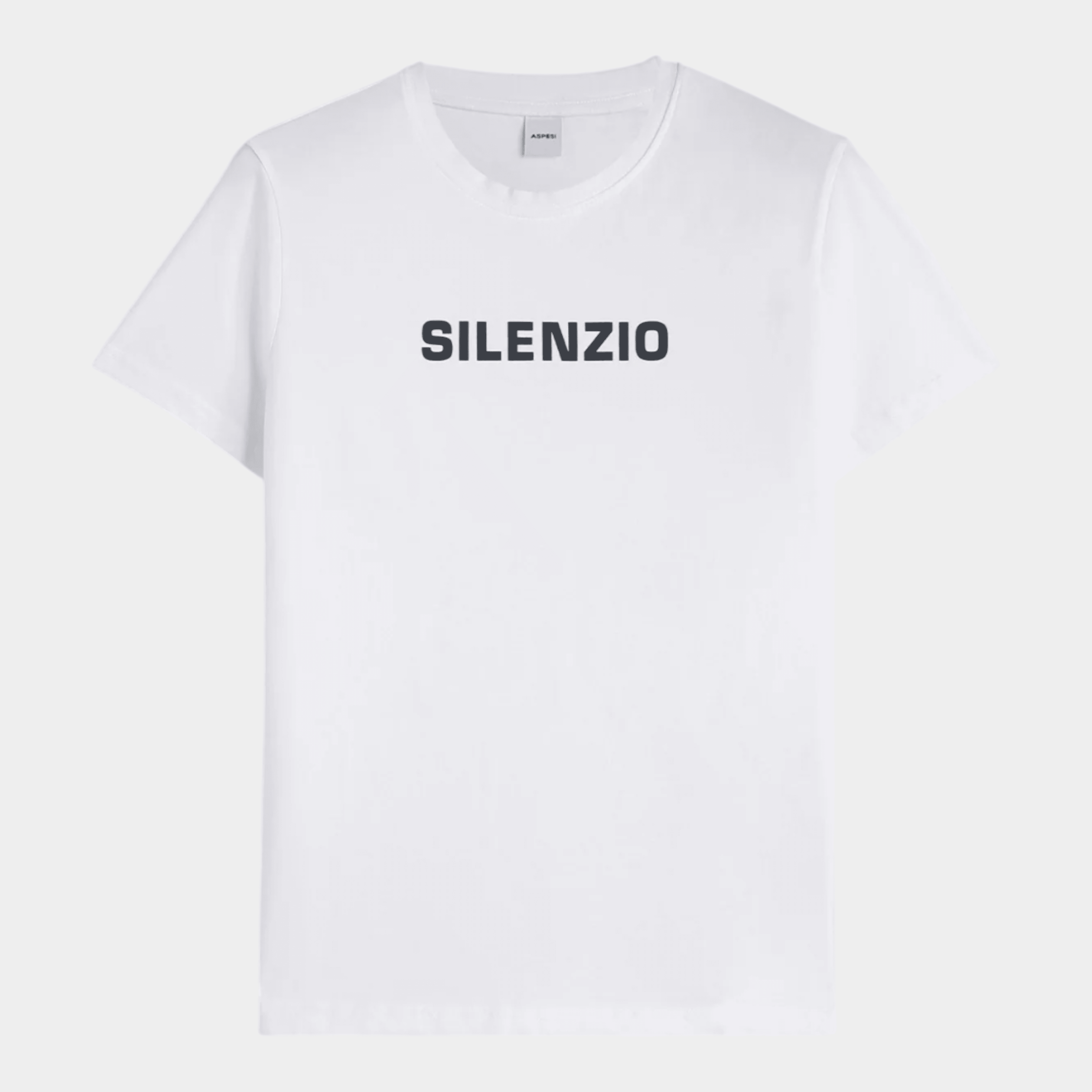 ASPESI - Aspesi Tee Shirt in jersey di cotone Silenzio - Bianco/1 - Hubert Humangoods
