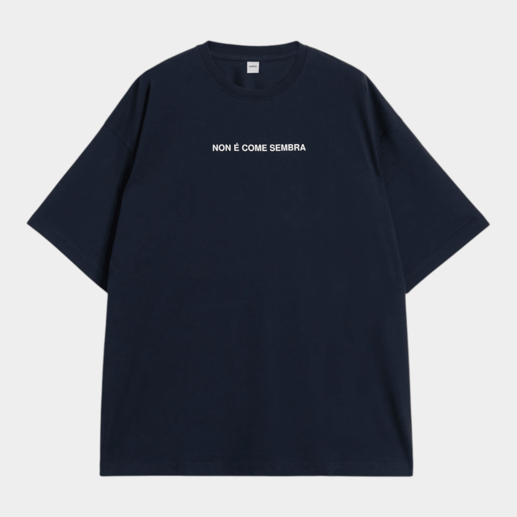 ASPESI - Aspesi Tee Shirt Non è come sembra - Blu/1 - Hubert Humangoods
