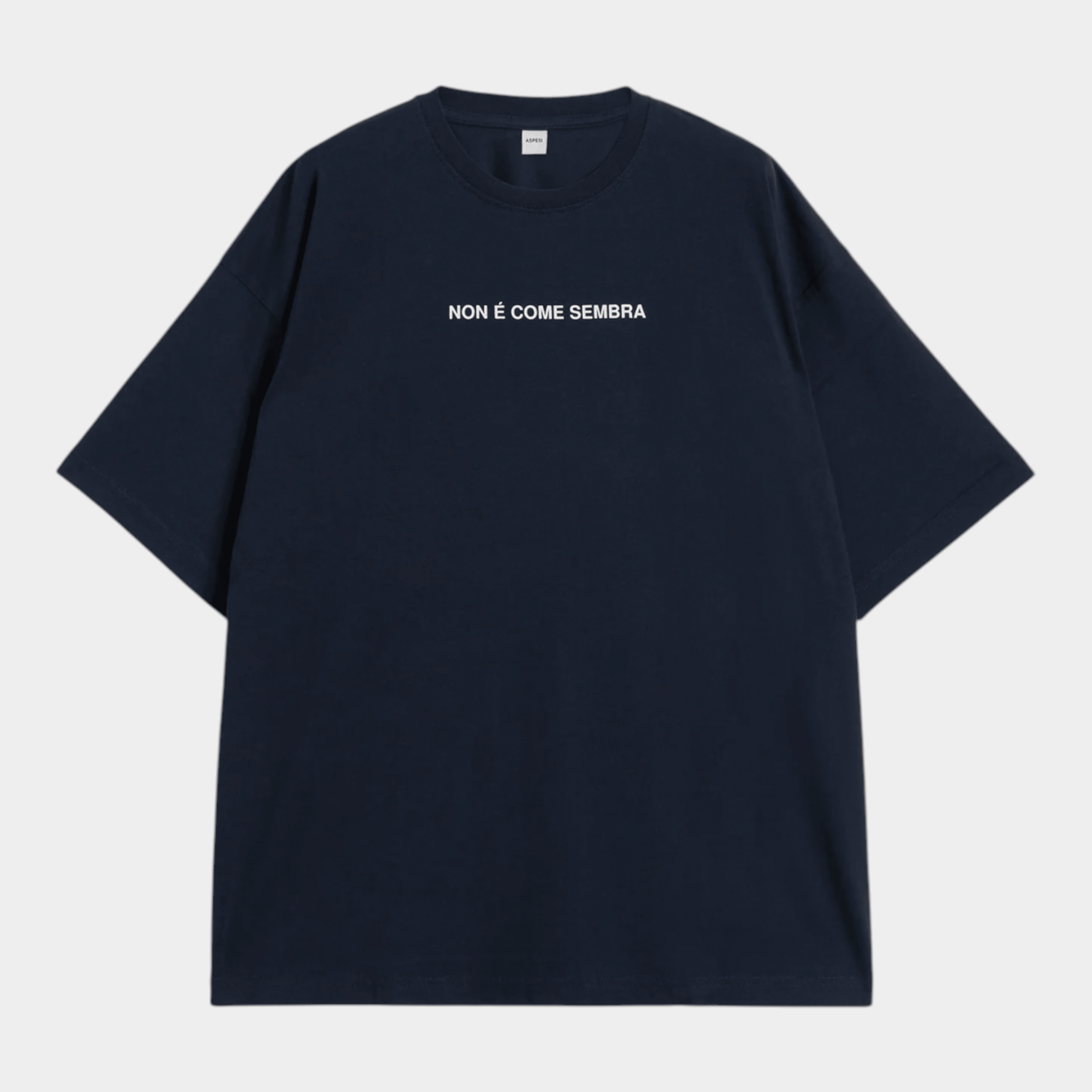 ASPESI - Aspesi Tee Shirt Non è come sembra - Blu/1 - Hubert Humangoods