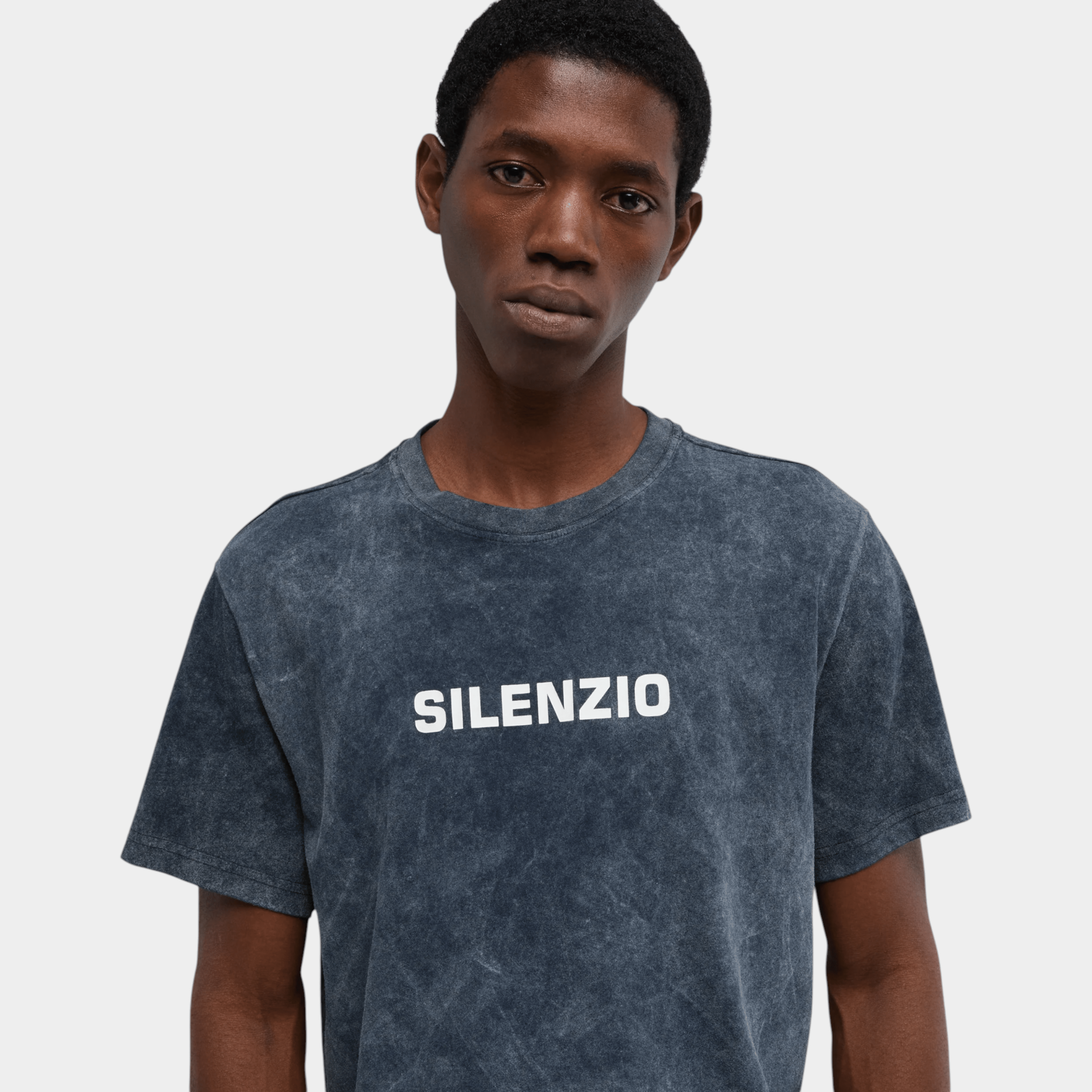 ASPESI - Aspesi Tee Shirt Silenzio Shady Effect - Blu/4 - Hubert Humangoods