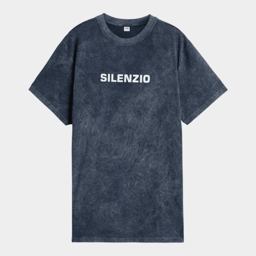 ASPESI - Aspesi Tee Shirt Silenzio Shady Effect - Blu/1 - Hubert Humangoods