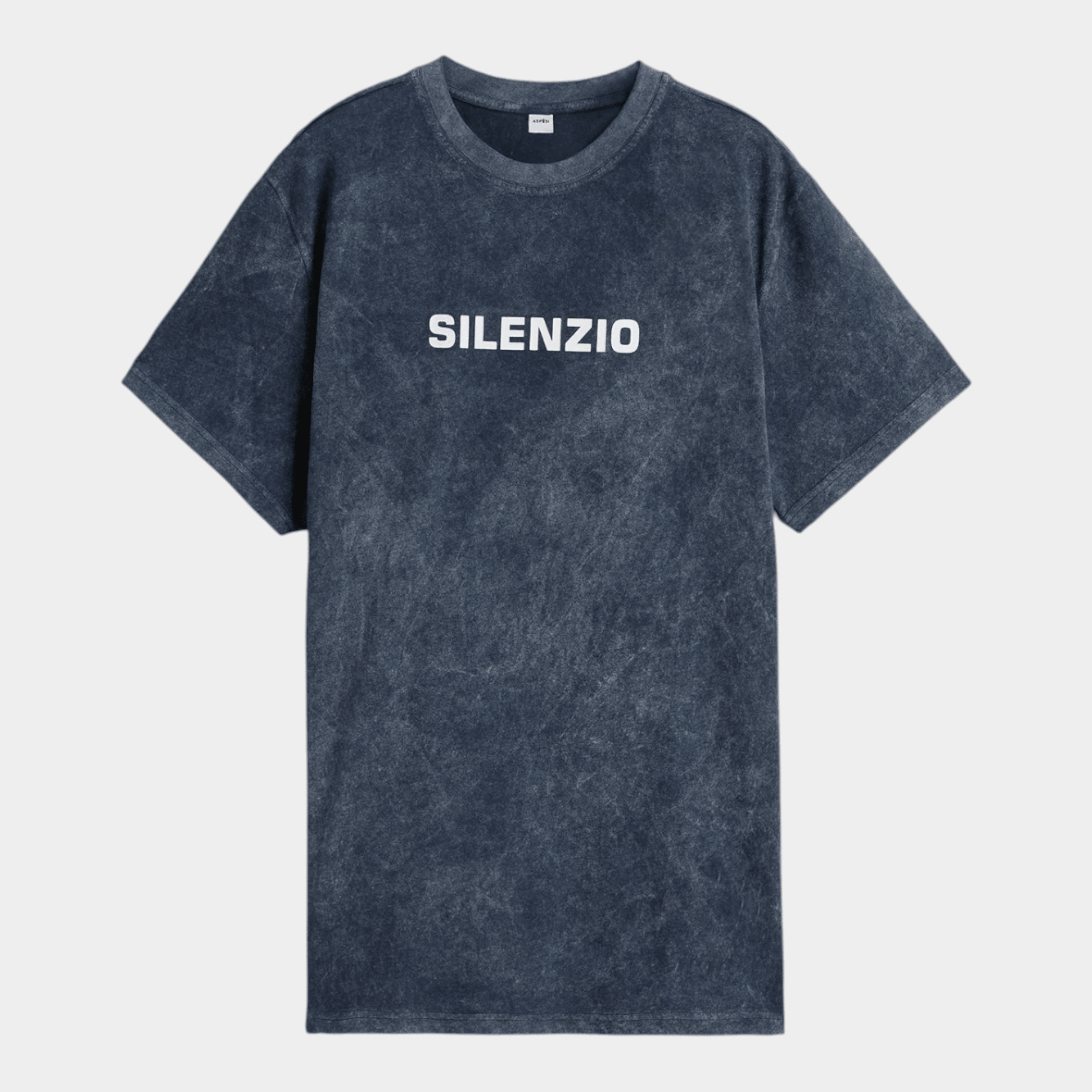 ASPESI - Aspesi Tee Shirt Silenzio Shady Effect - Blu/1 - Hubert Humangoods
