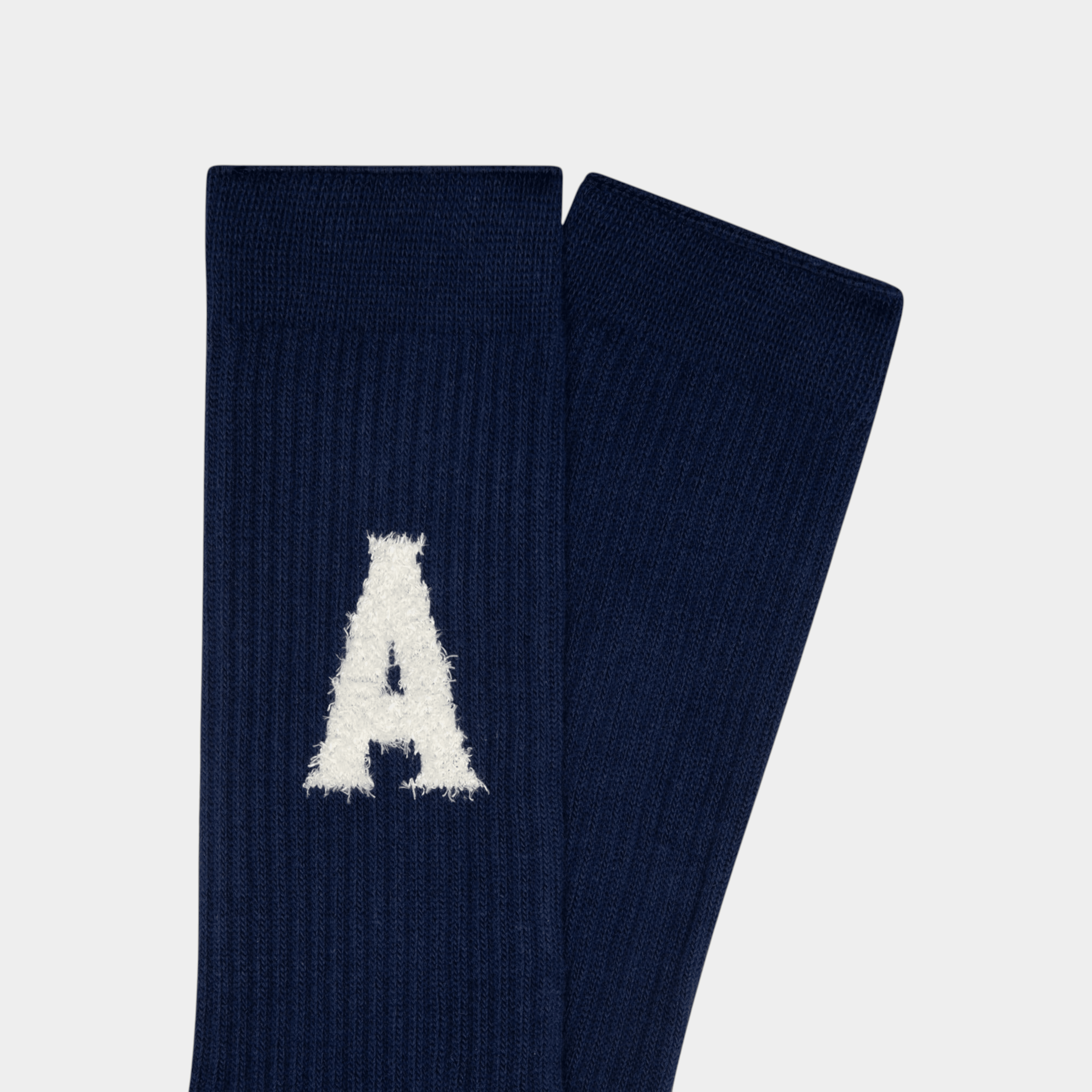 AUTRY - Autry Calzini a coste con logo Jacquard A - Blu/2 - Hubert Humangoods