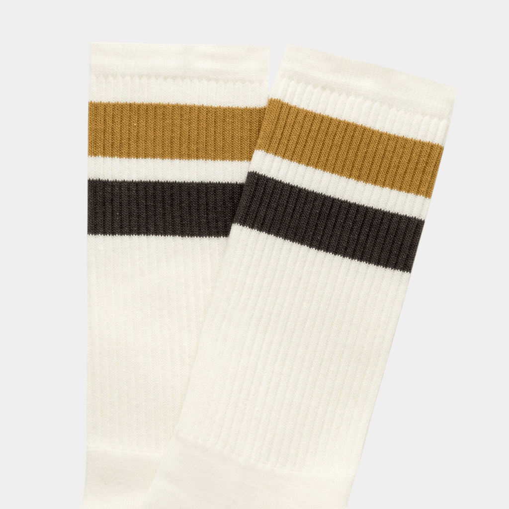 AUTRY Autry Calzini a righe con logo - Bianco/Ocra - Hubert Humangoods