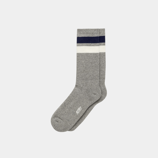 AUTRY Autry Calzini a righe con logo - Grigio/Blu - Hubert Humangoods