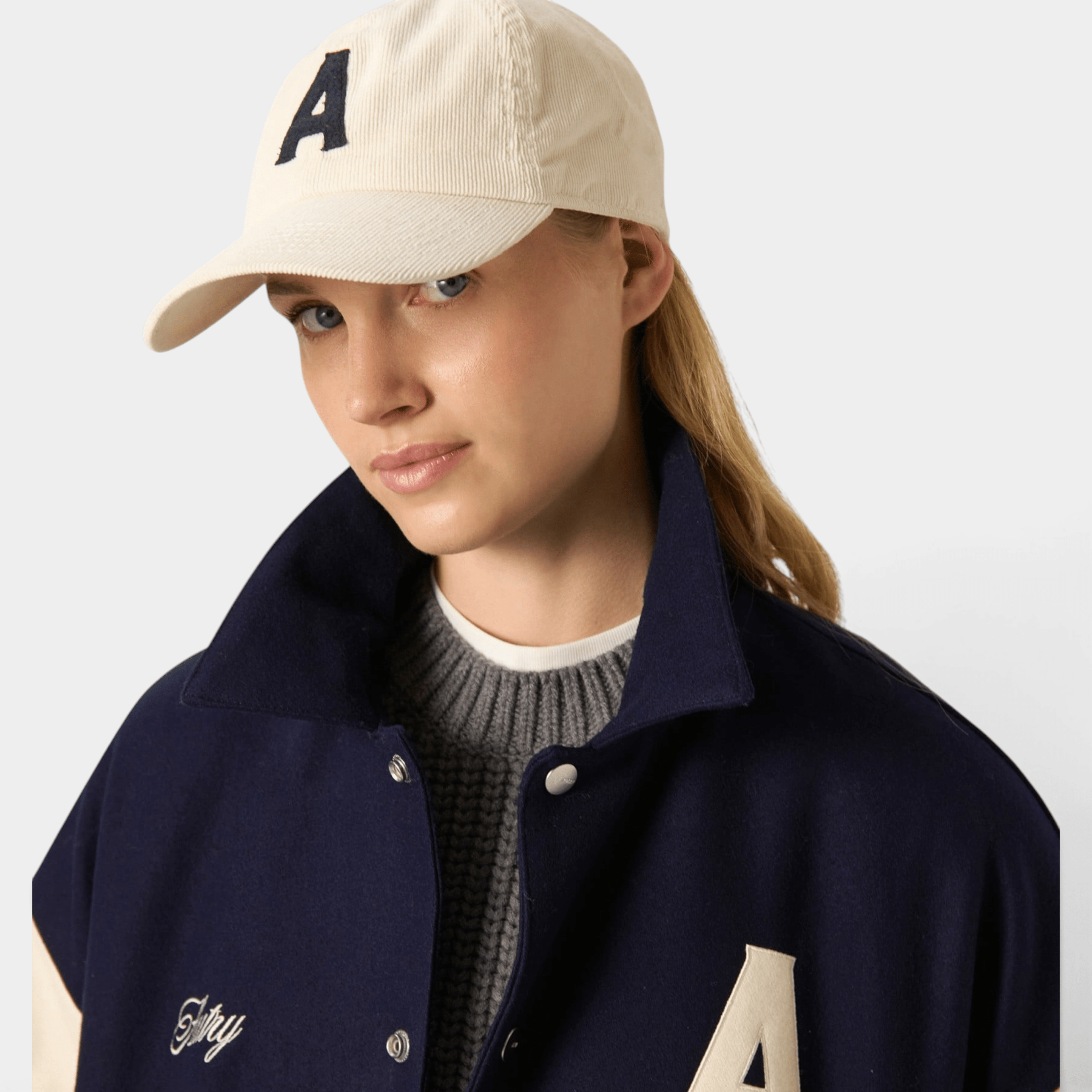 AUTRY - Autry Cappello Baseball in velluto a costine con logo - Panna/2 - Hubert Humangoods