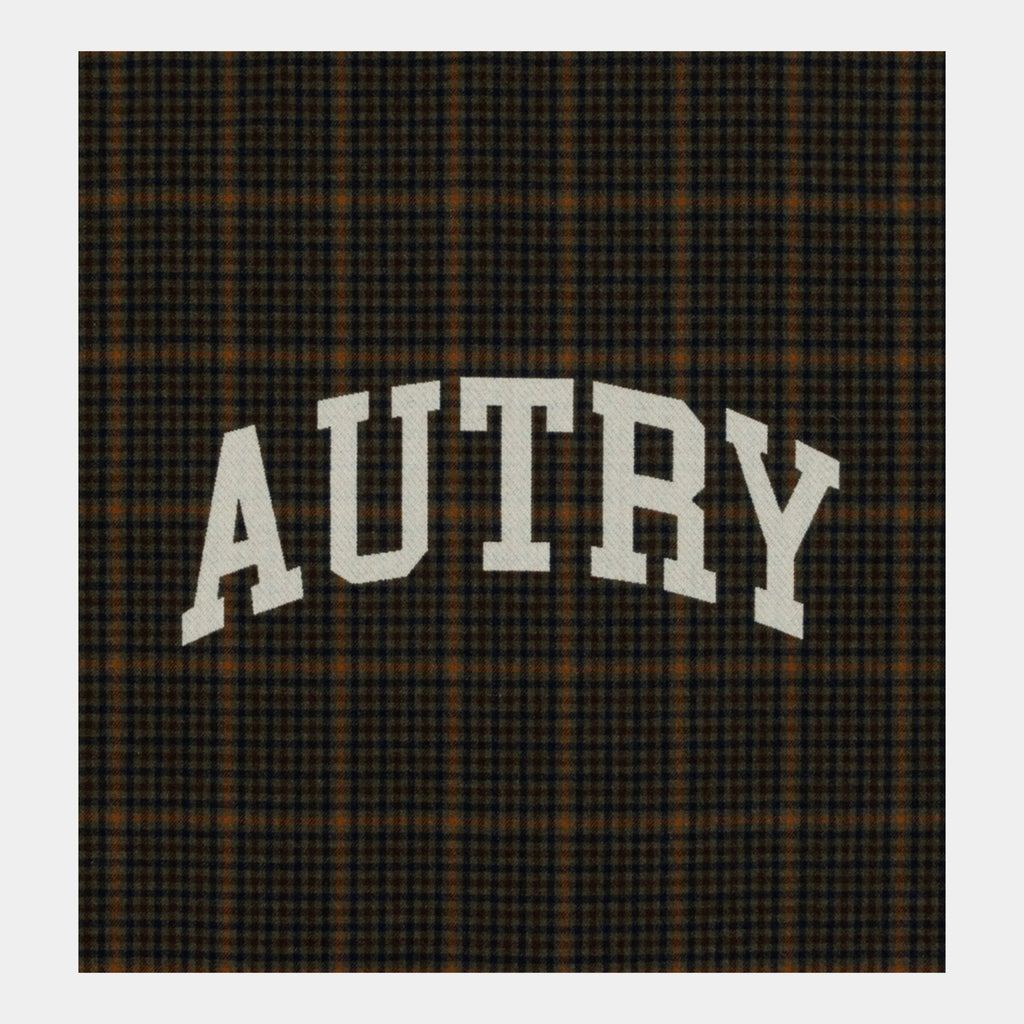 AUTRY Autry Coperta Check con maxi logo - Marrone - Hubert Humangoods
