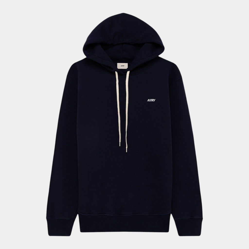AUTRY - Autry Felpa con Cappuccio e logo - Blu/1 - Hubert Humangoods