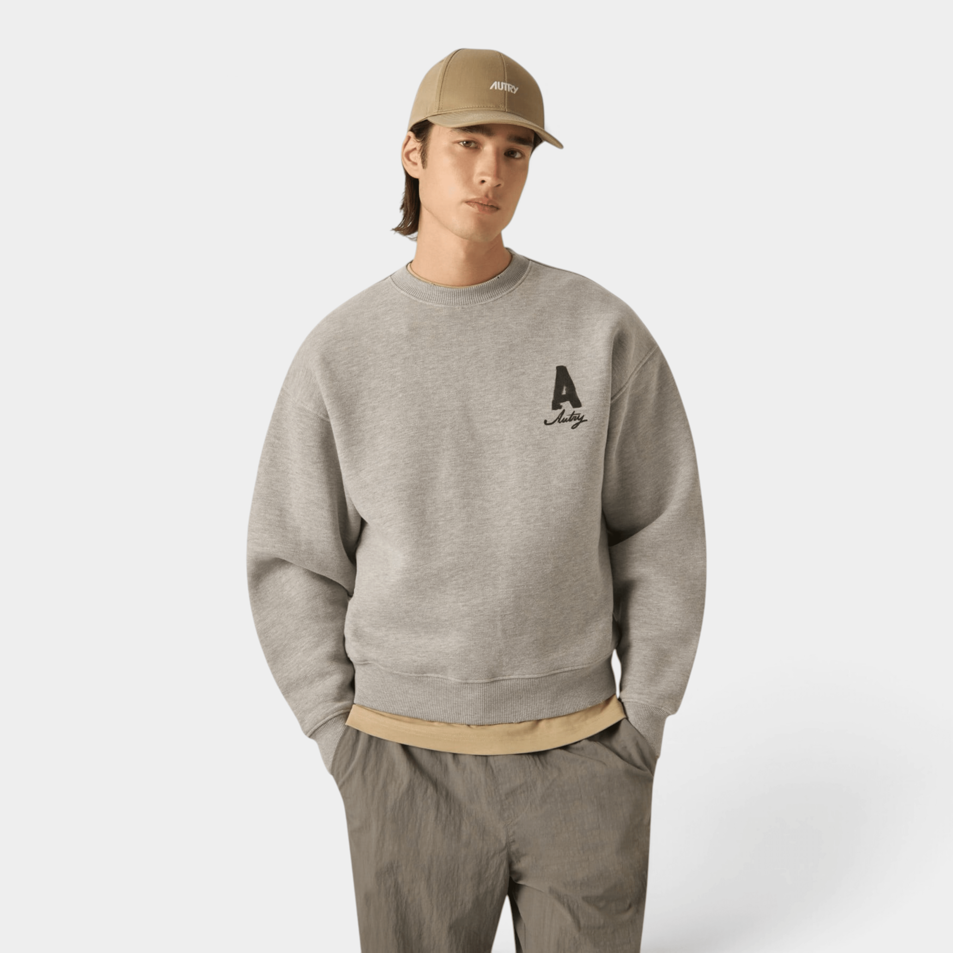AUTRY - Autry Felpa Heritage effetto Used - Grigio/2 - Hubert Humangoods