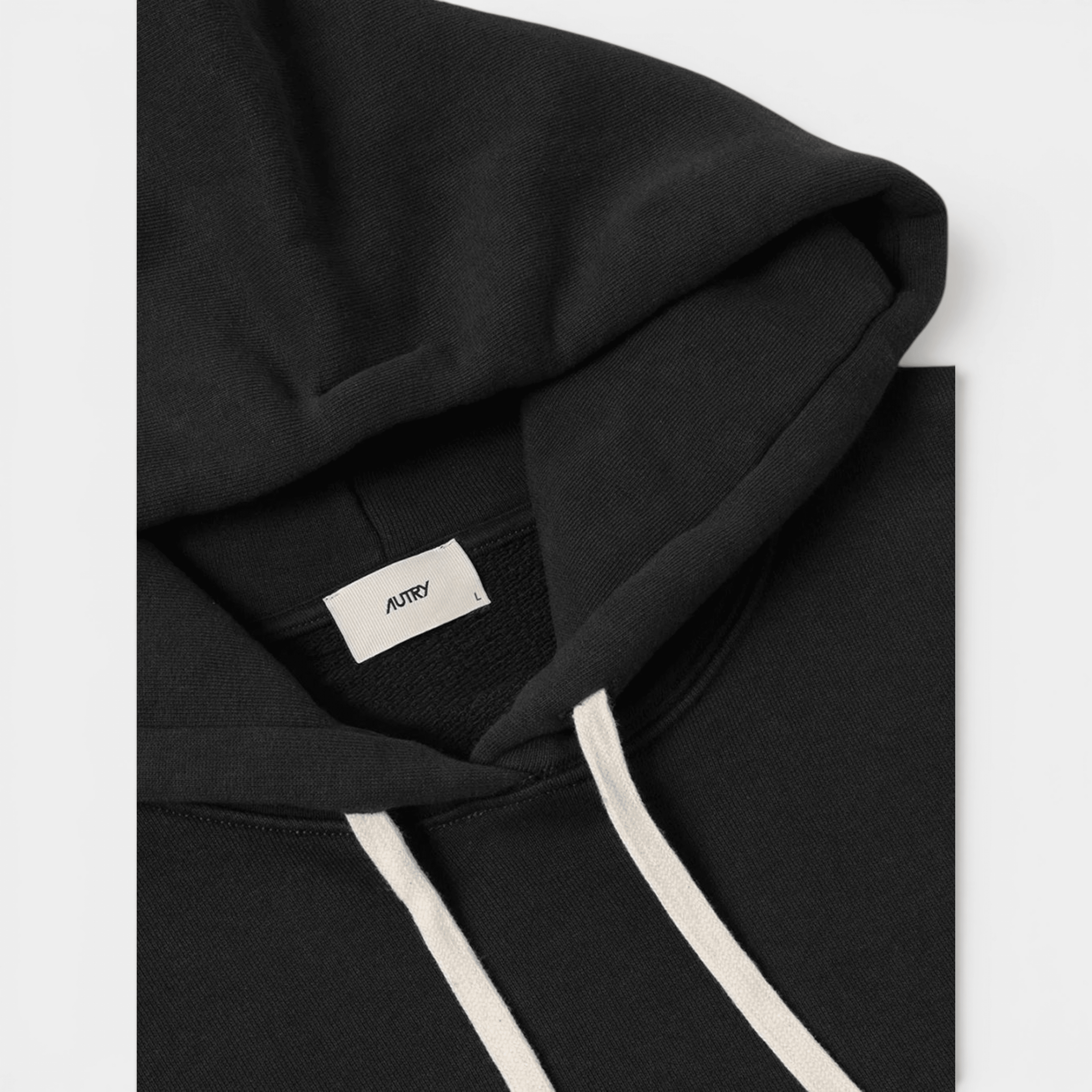 AUTRY - Autry Felpa in cotone con Cappuccio e logo ricamato - Nero/4 - Hubert Humangoods