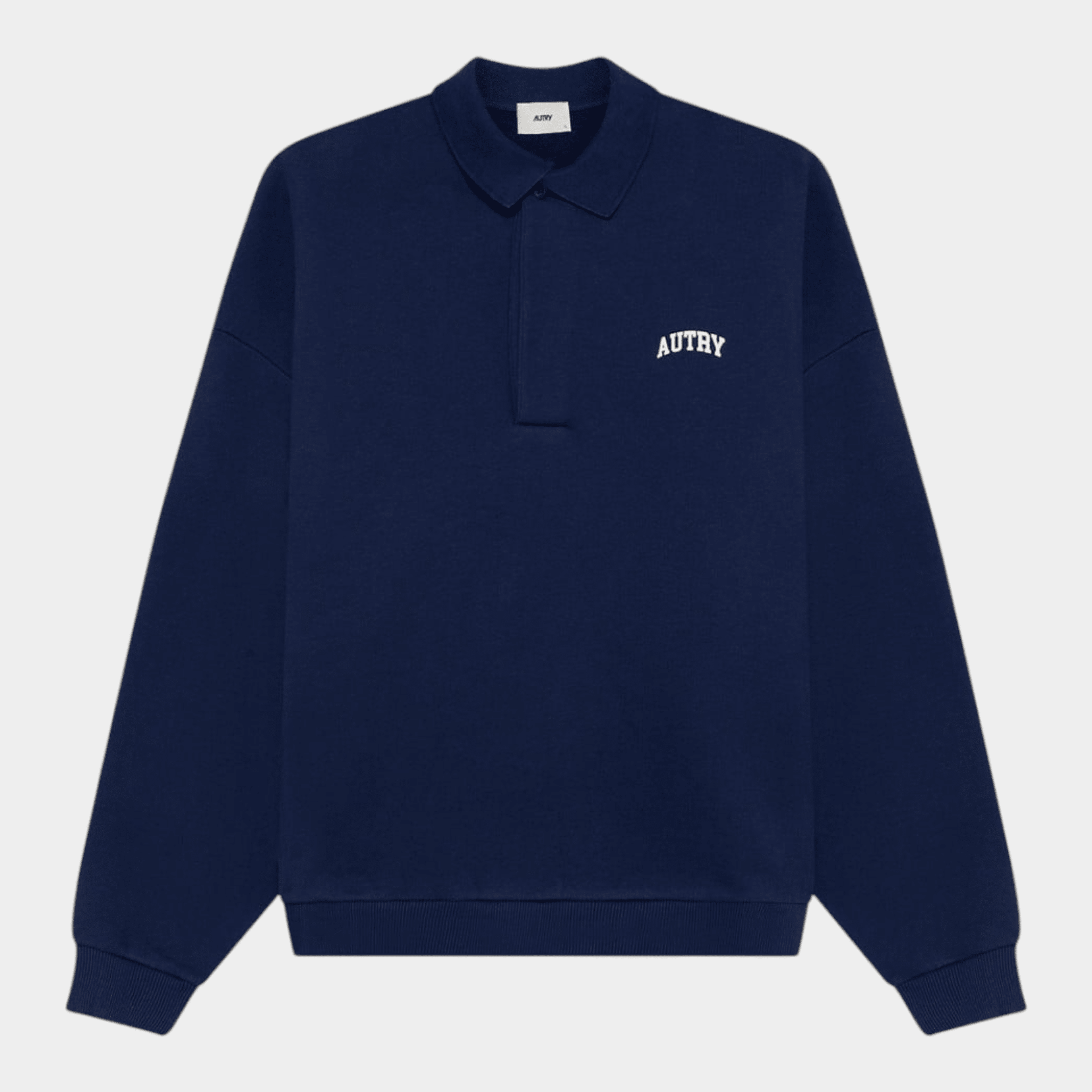 AUTRY - Autry Felpa Polo com logo - Blu/1 - Hubert Humangoods